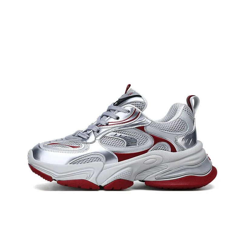 U7 Low Топ Толстая подошва Кроссовки Мужские Серый Красный