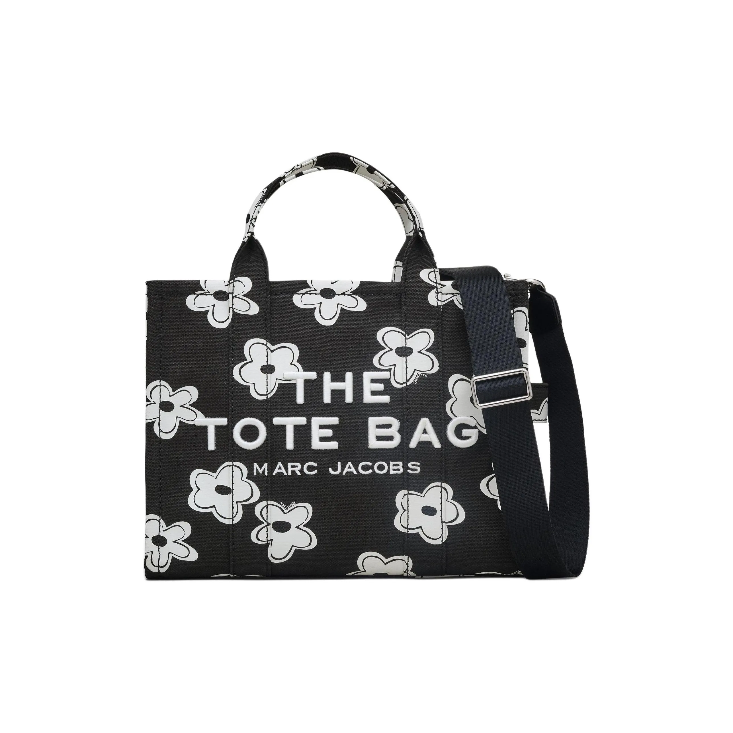 MARC JACOBS The Medium Tote Daisy Black White