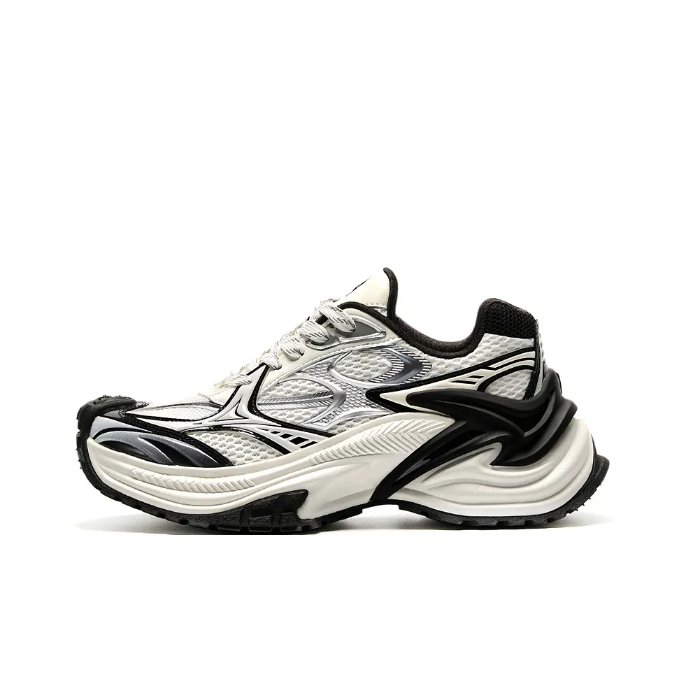 OGR Height Increasing Wear Resistant Slip Resistant Low Top Running Shoes Unisex Black/White Og Panda