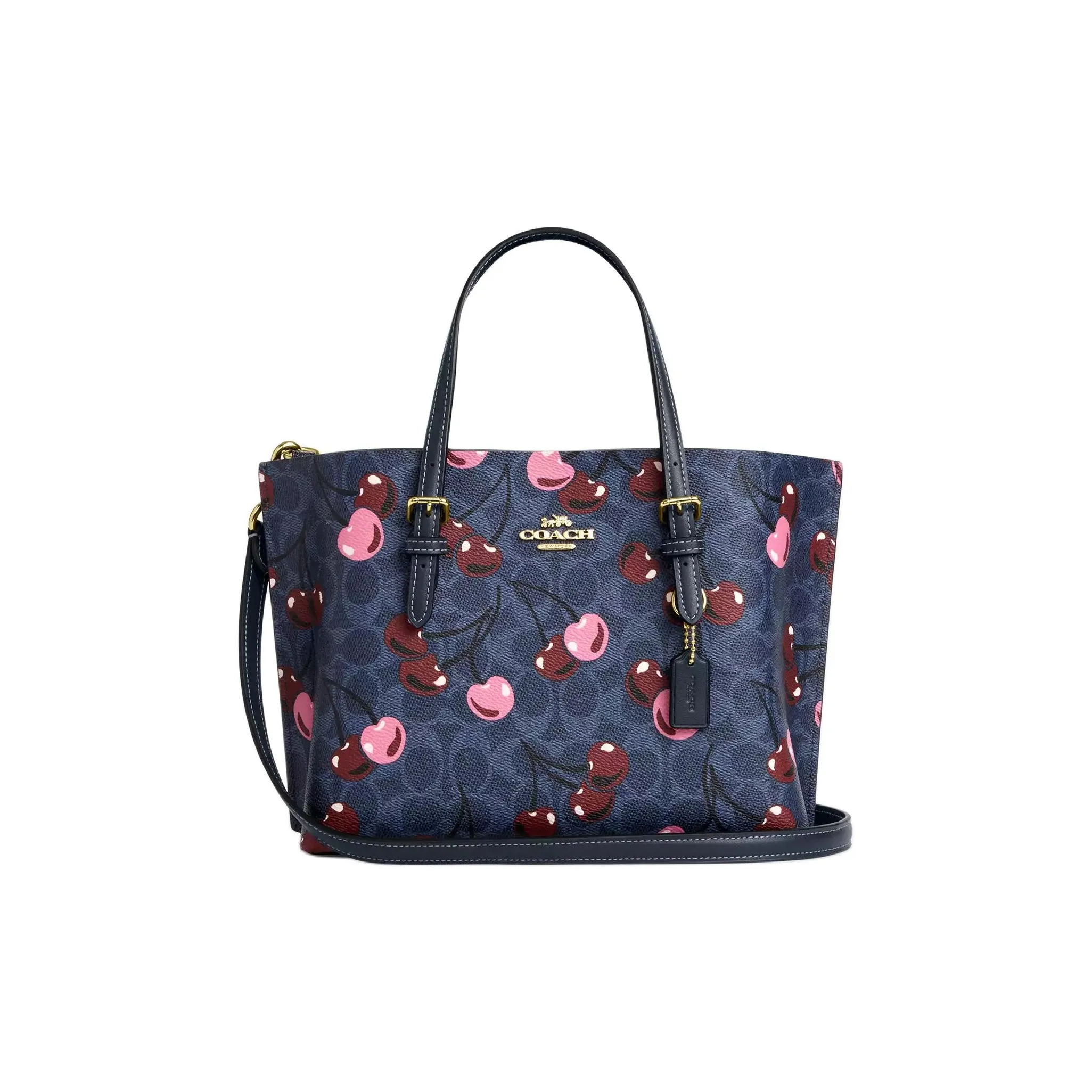 COACH Mollie Покрытый холст Тоут Сумка Сумка для покупок Сумка на плечо Сумка среднего размера Женская