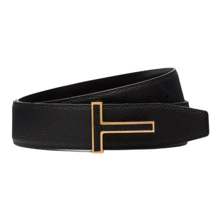 TOM FORD Logo buckle Leather Belt