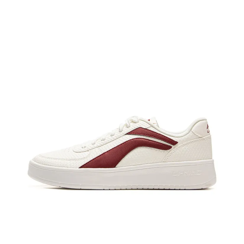 Подкладка Slip-resistant Abrasion-resistant Shock Absorbers Низкий топ Повседневная обувь Мужская Белый Красный