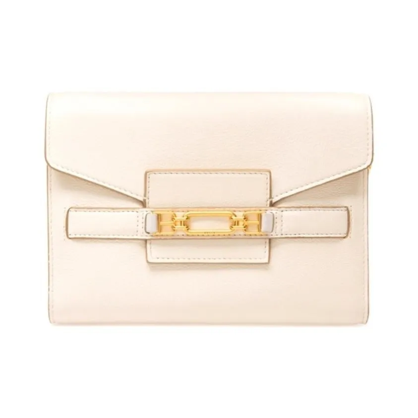 BALLY VISSI Cow Leather Shoulder Bag, Crossbody Bag Mini Women's Milk White