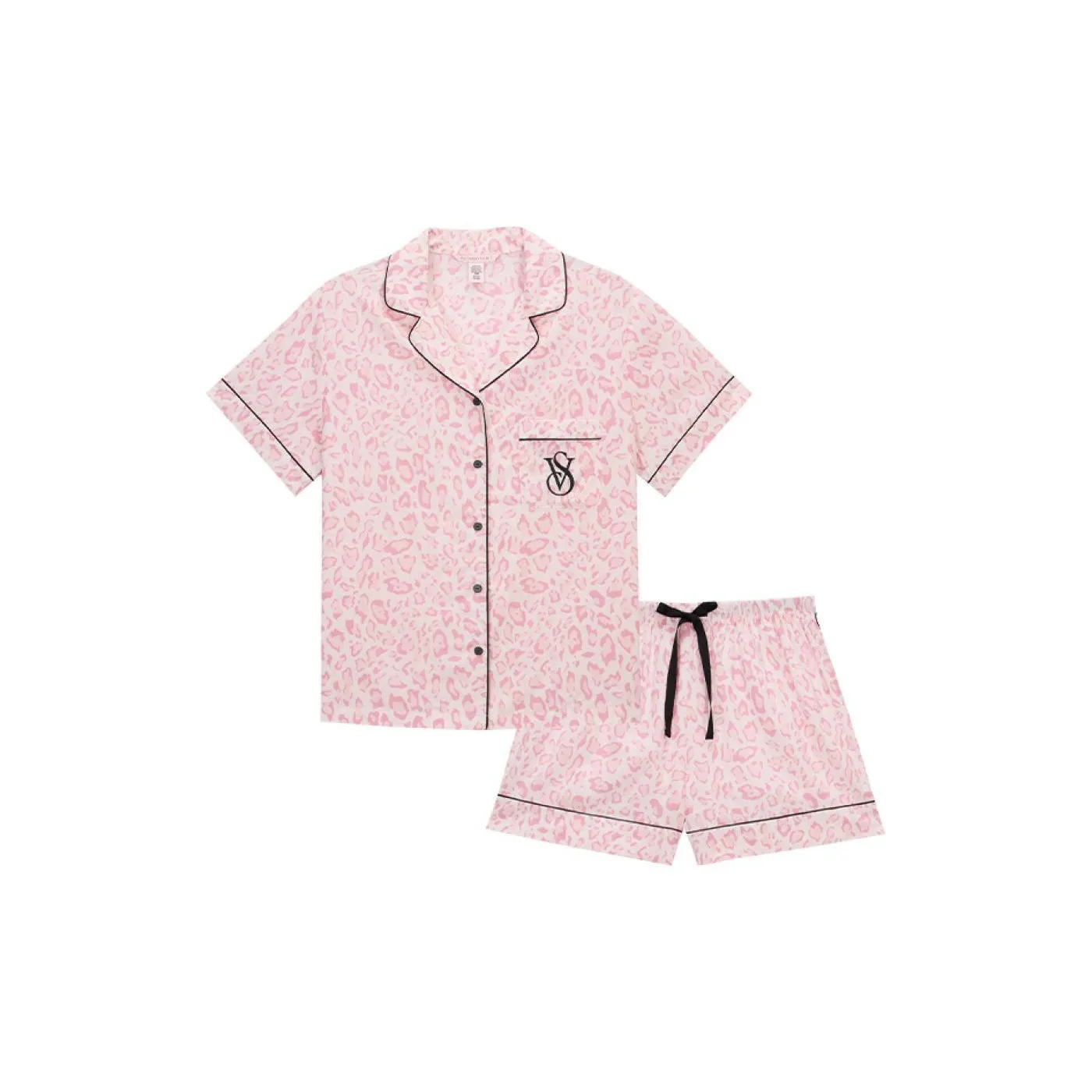 Victoria's Secret Pajama Set Women's Pink Leopard Print