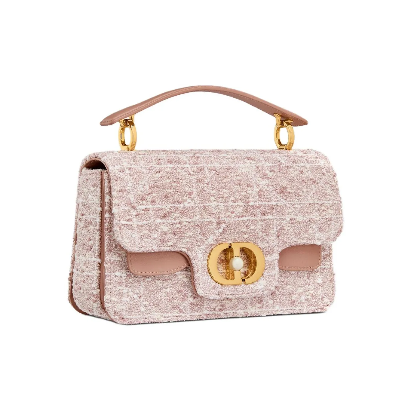 DIOR Jolie Cotton Handbag Small Size Women's Rose Pink