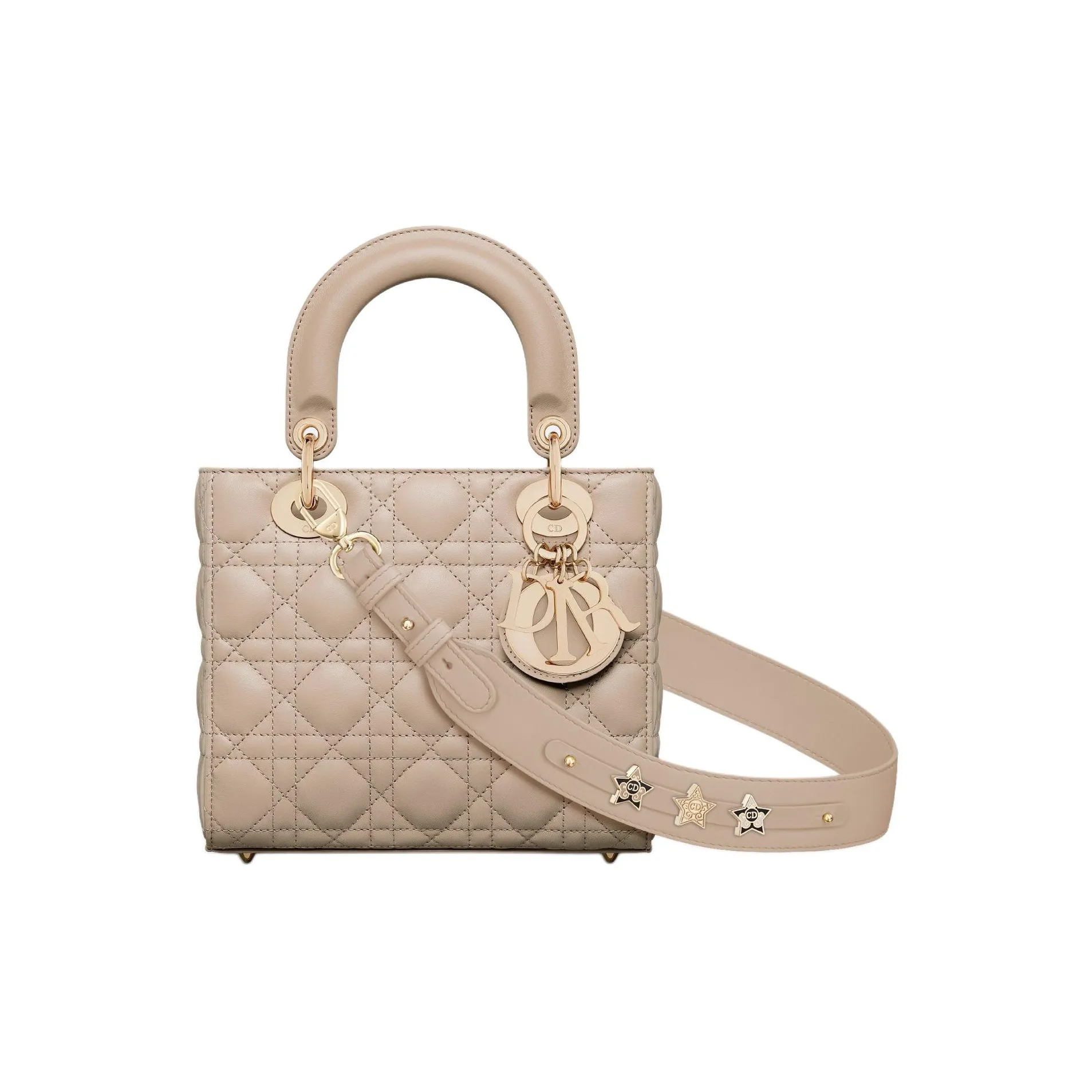DIOR Lady Dior My ABCDior Sheepskin Lady Dior Bag, Shoulder Bag, Crossbody Bag, Handbag Trumpets Women's Taupe