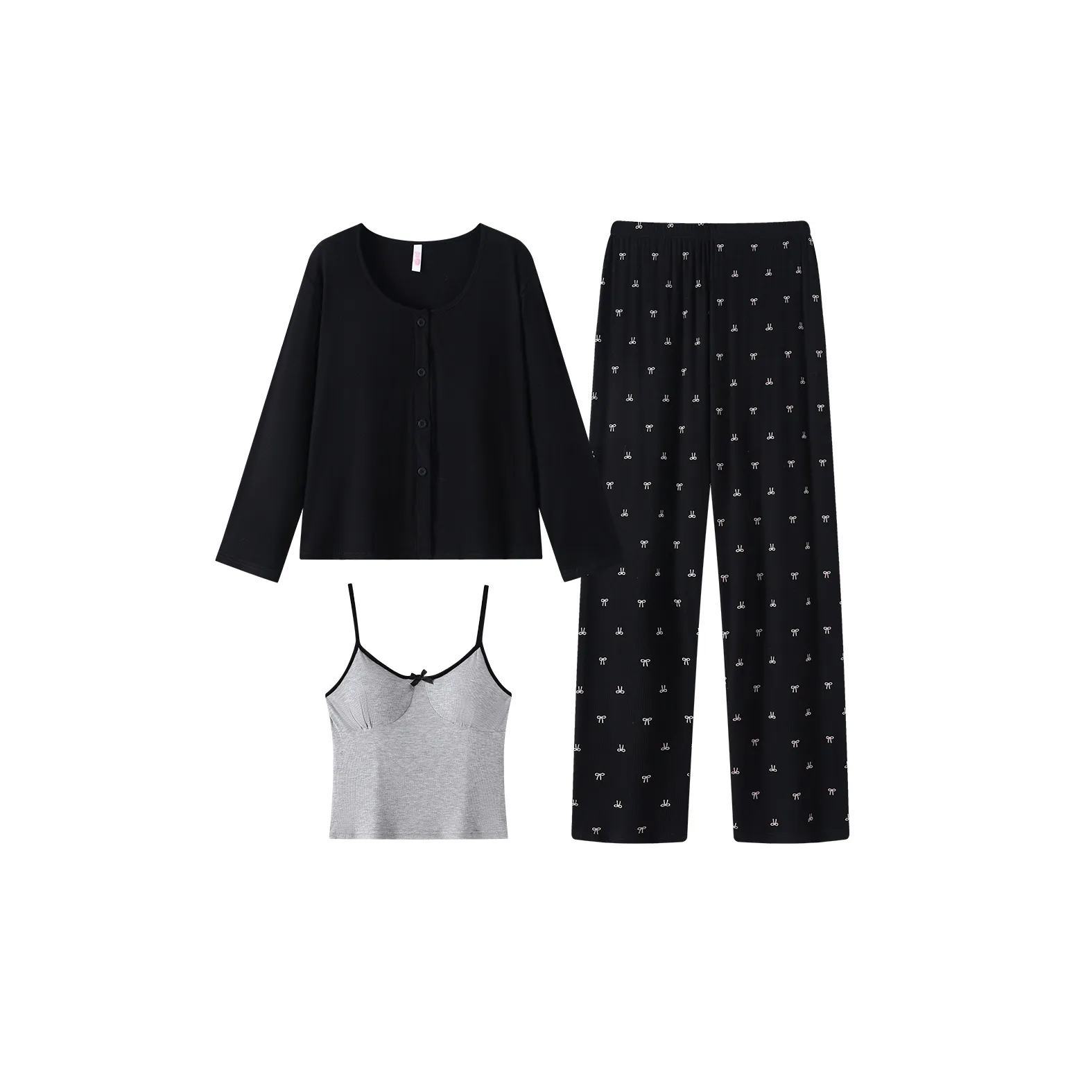 Gongdie Пижамный комплект женский черный