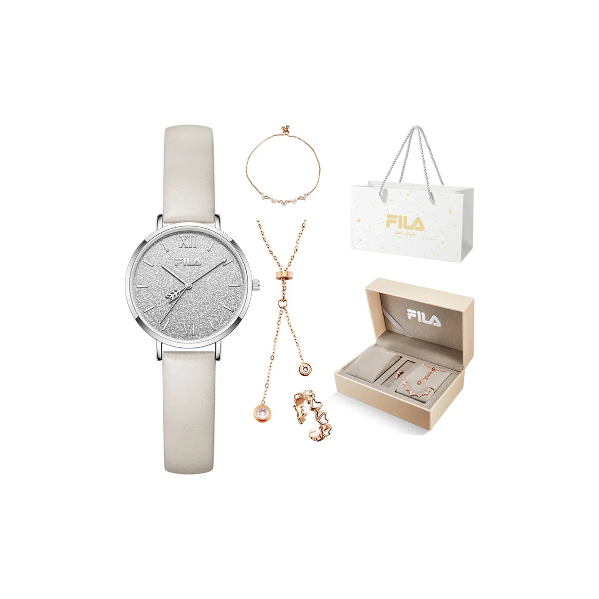 FILA Кварцевый Movement Женские Часы 34 мм Серебряные