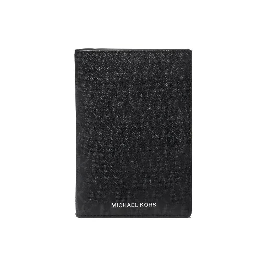 MICHAEL KORS Coated Canvas Coin Purse Wallet Men's Black
