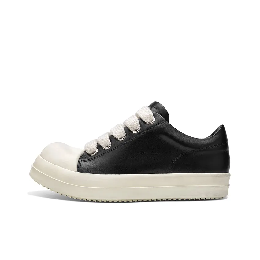 HART DAVIS Low-Top Skateboard Shoes Unisex Black White