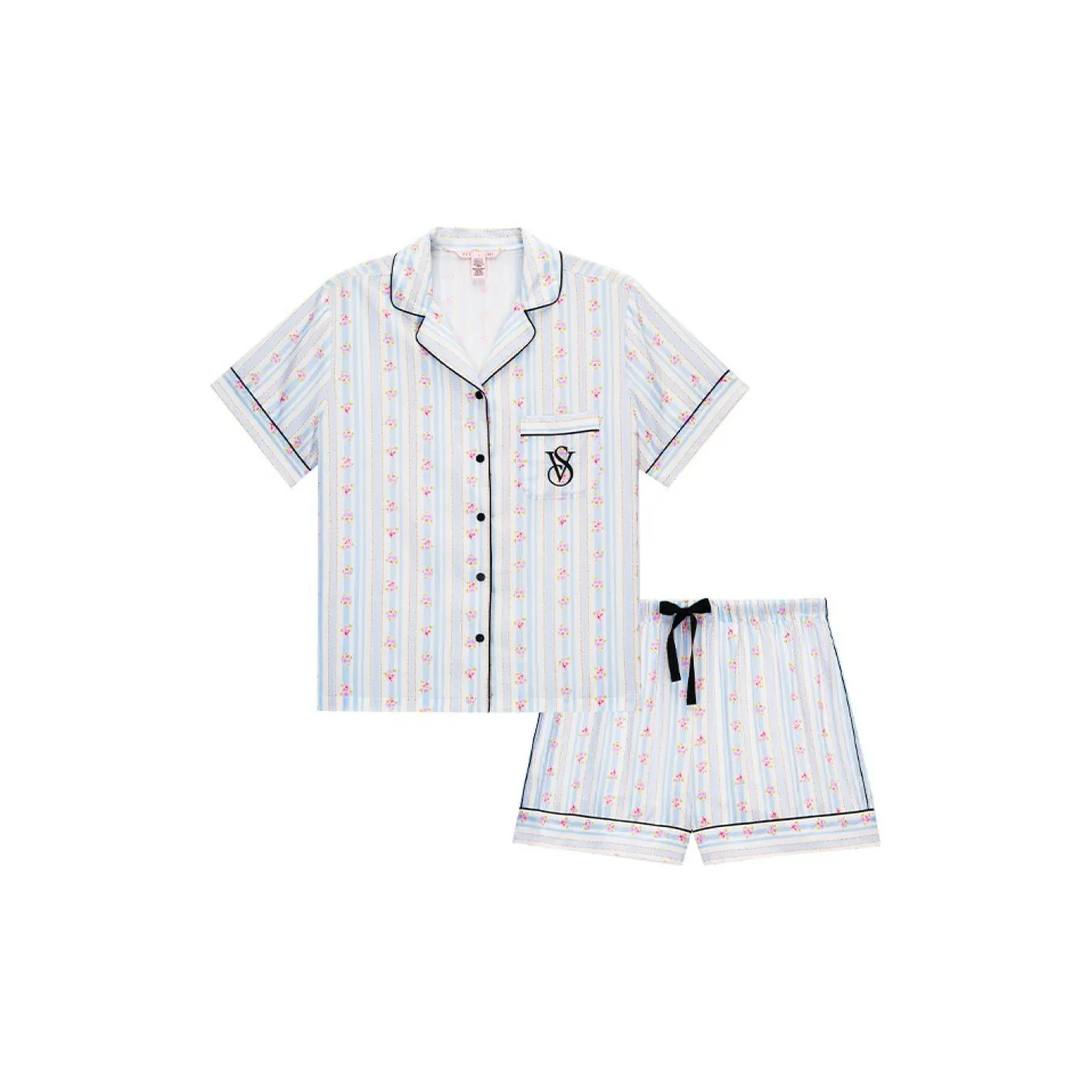 Victoria's Secret Pajama Set Women's Light Water Floral