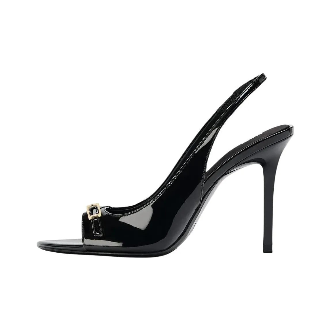 ZARA One Strap Sandals 10.5cm Women's Black