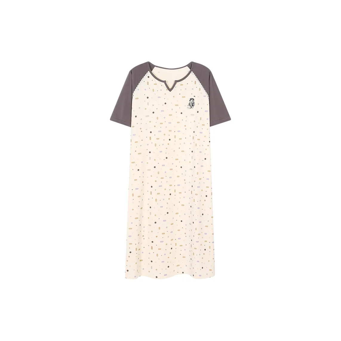 XIAFENYAN Nightgown Women's Beige Yellow