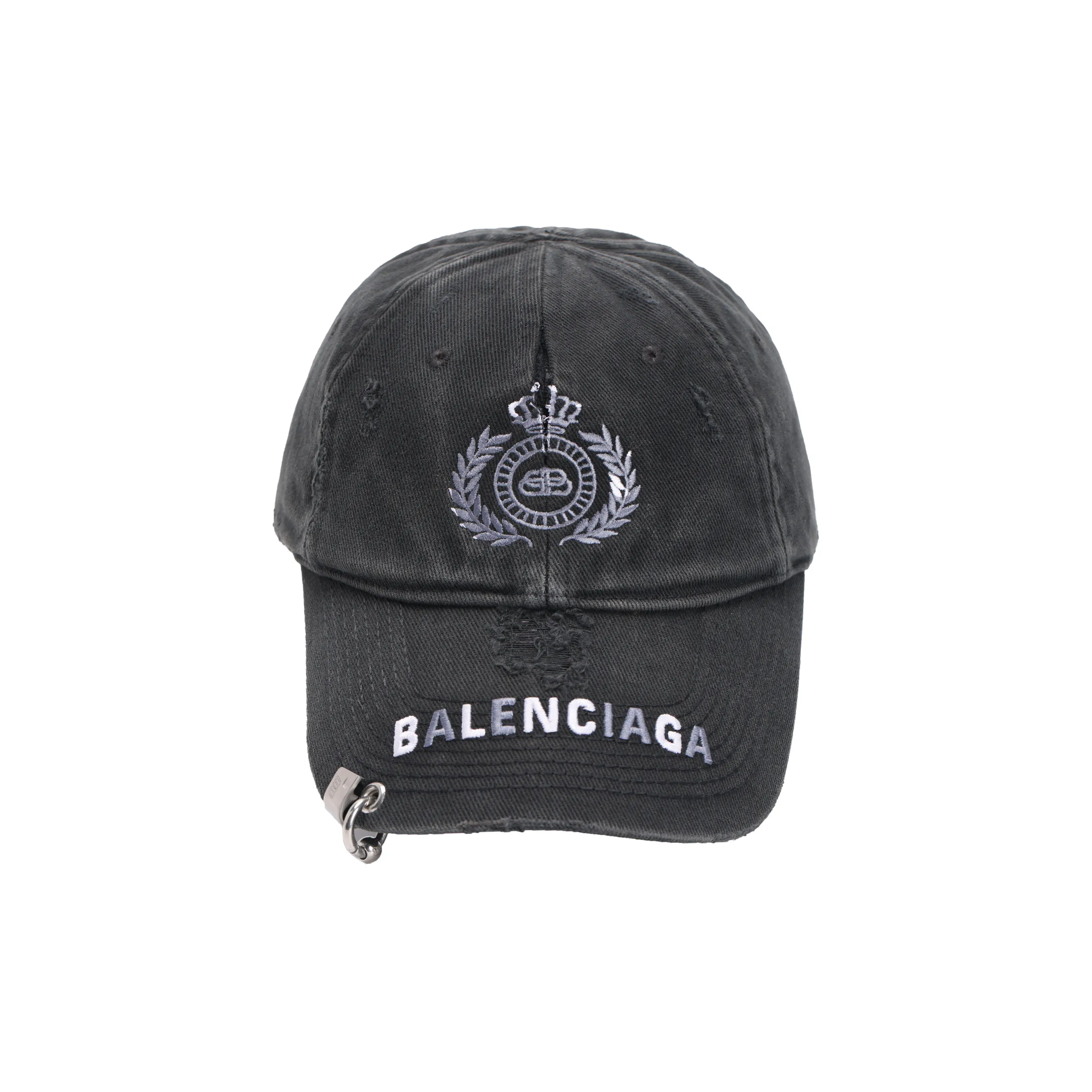 Balenciaga Bb Laurel Destroyed Piercing Cap