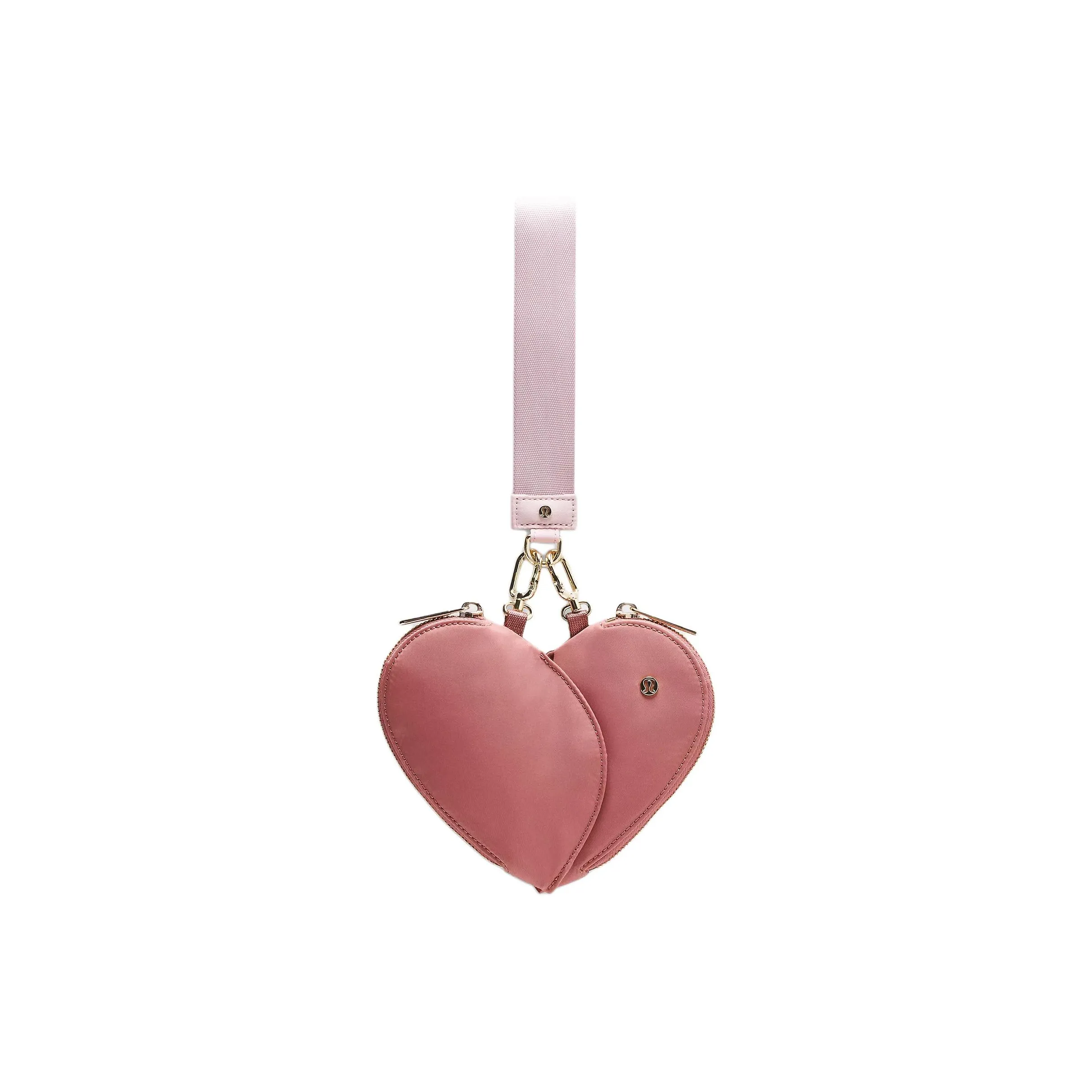 Lululemon Nylon Heart-Shaped Bag Handbag Women's Pink