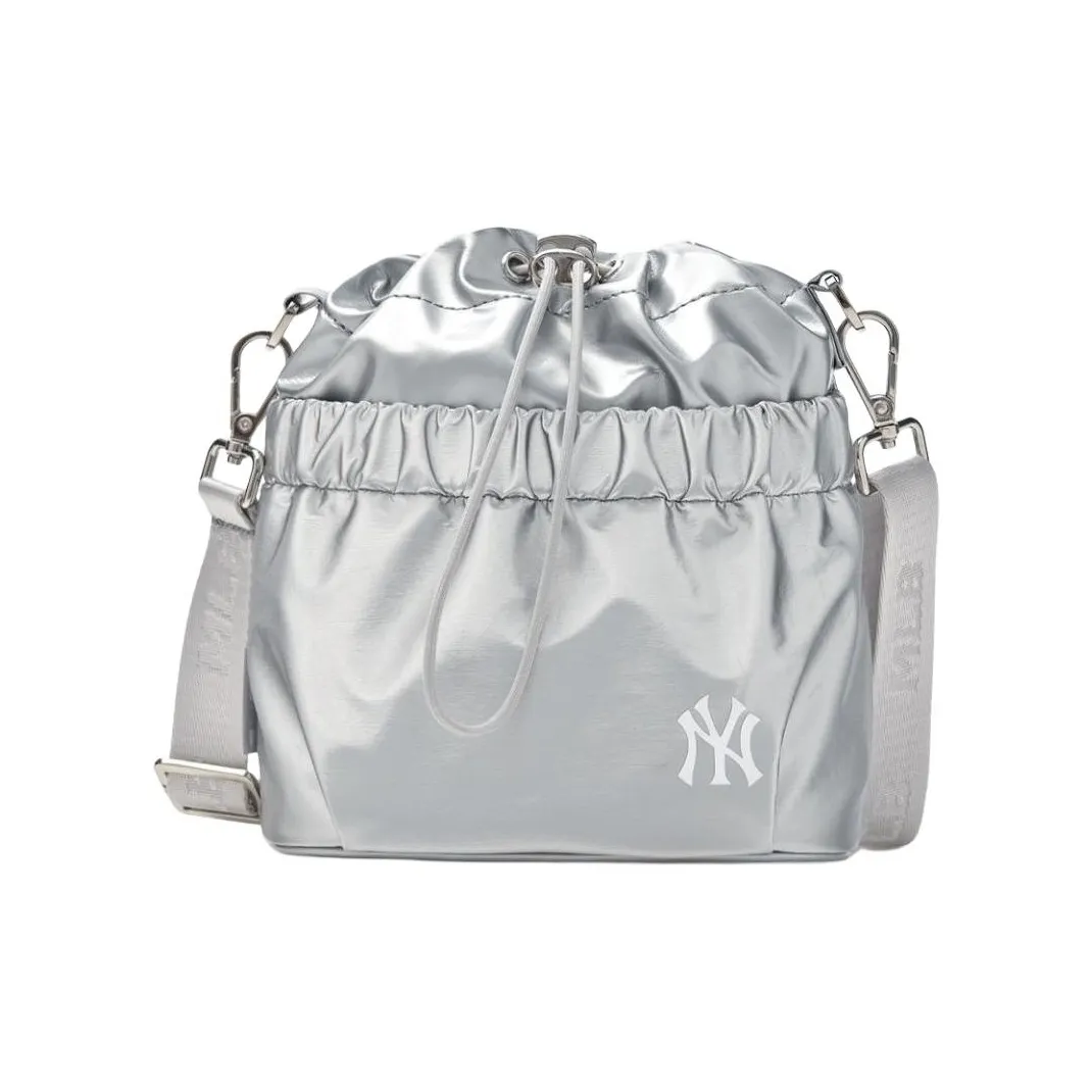 MLB New York Yankees Нейлоновая ведрообразная сумка сумка через плечо мини женская серебряная