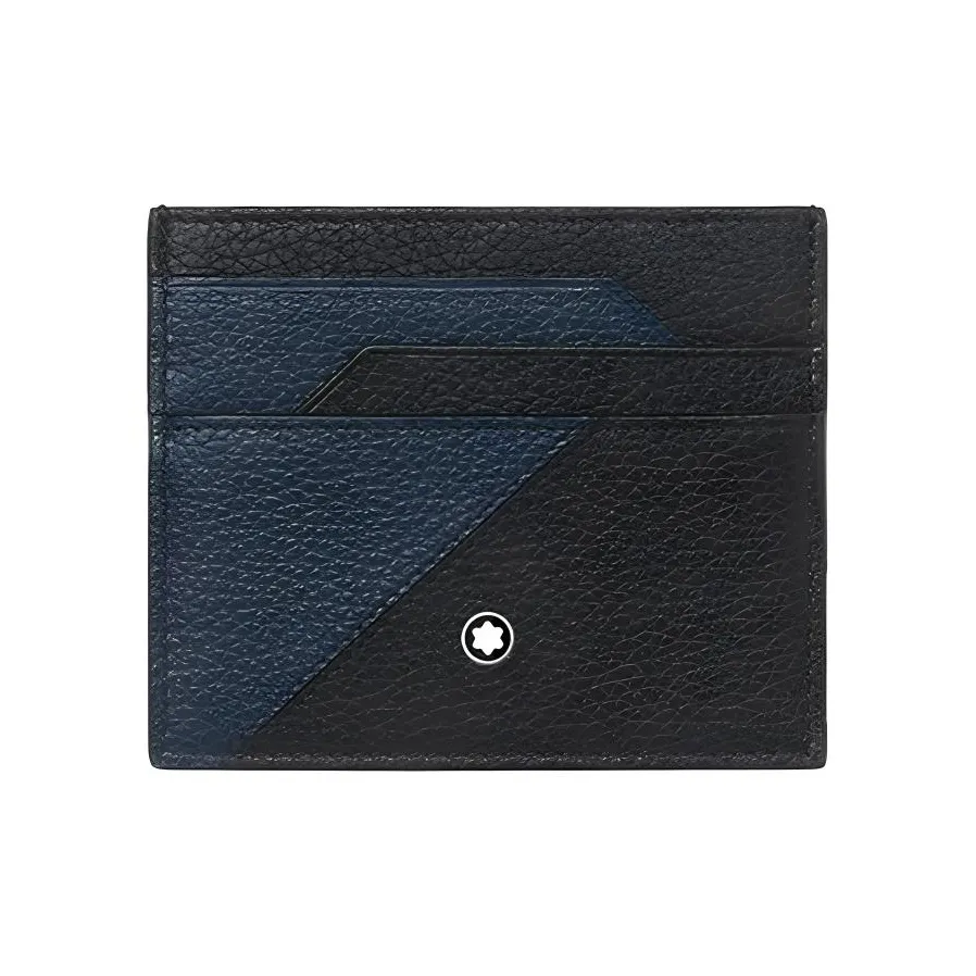 MONTBLANC Кожа Кошелек Мужской Черный и Синий