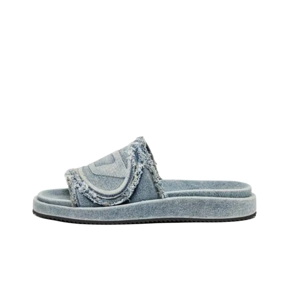 DIESEL Slide Slippers Unisex Light Blue
