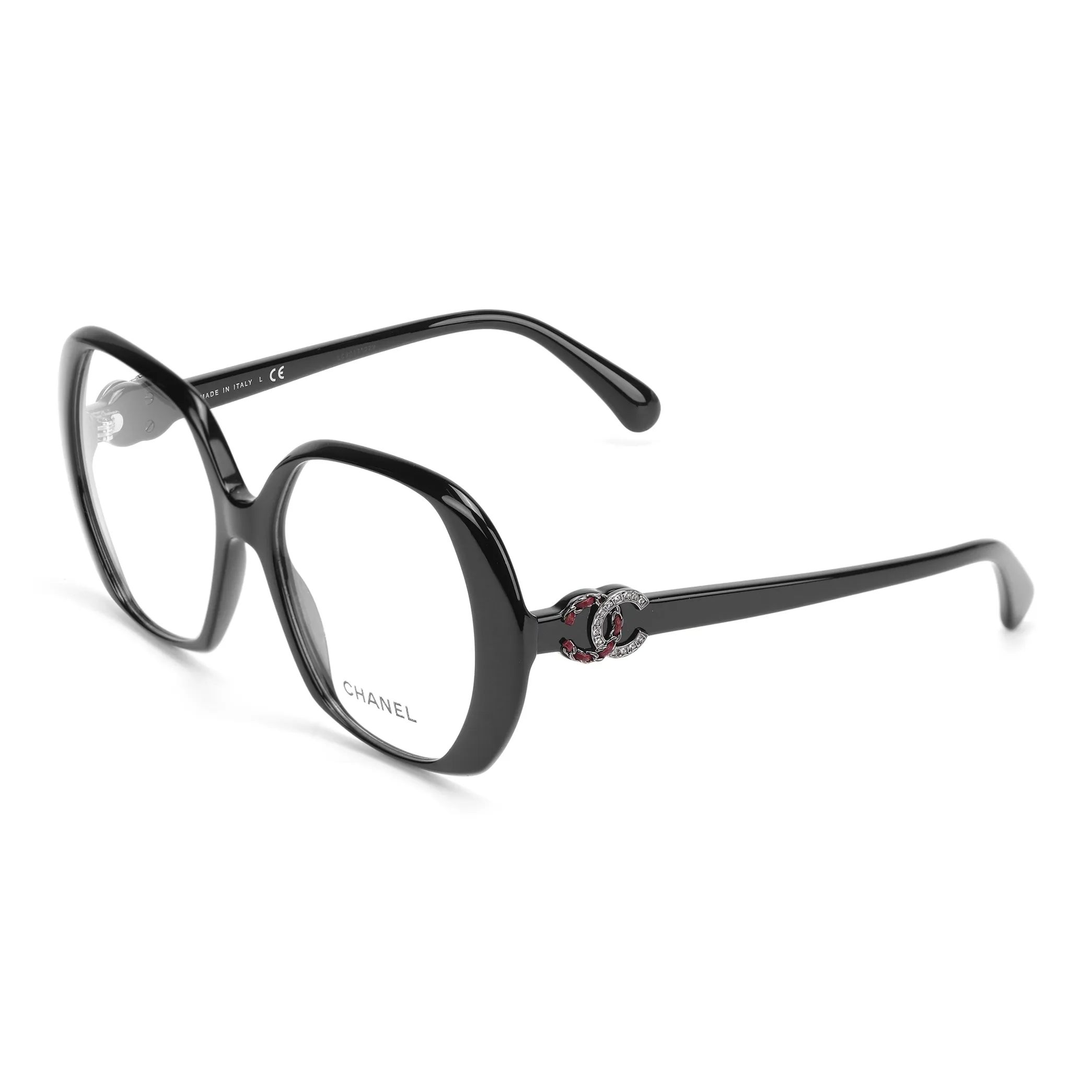 CHANEL Eye Acetate Round Eyeglass Frames Unisex