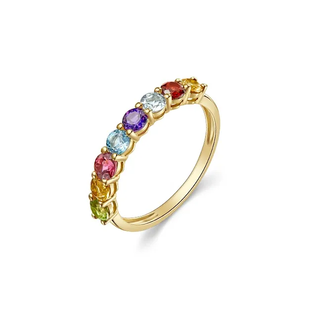 IL&CO. Natural Tourmaline Colored Gemstone Rings Women's