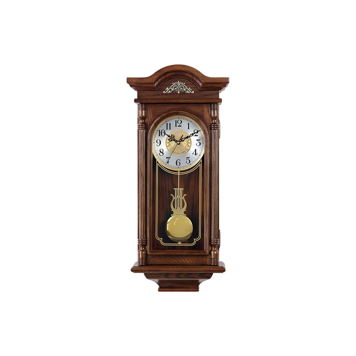 HENSE Кварцевый механизм массивная древесина настенный часы унисекс серый циферблат модель HP67