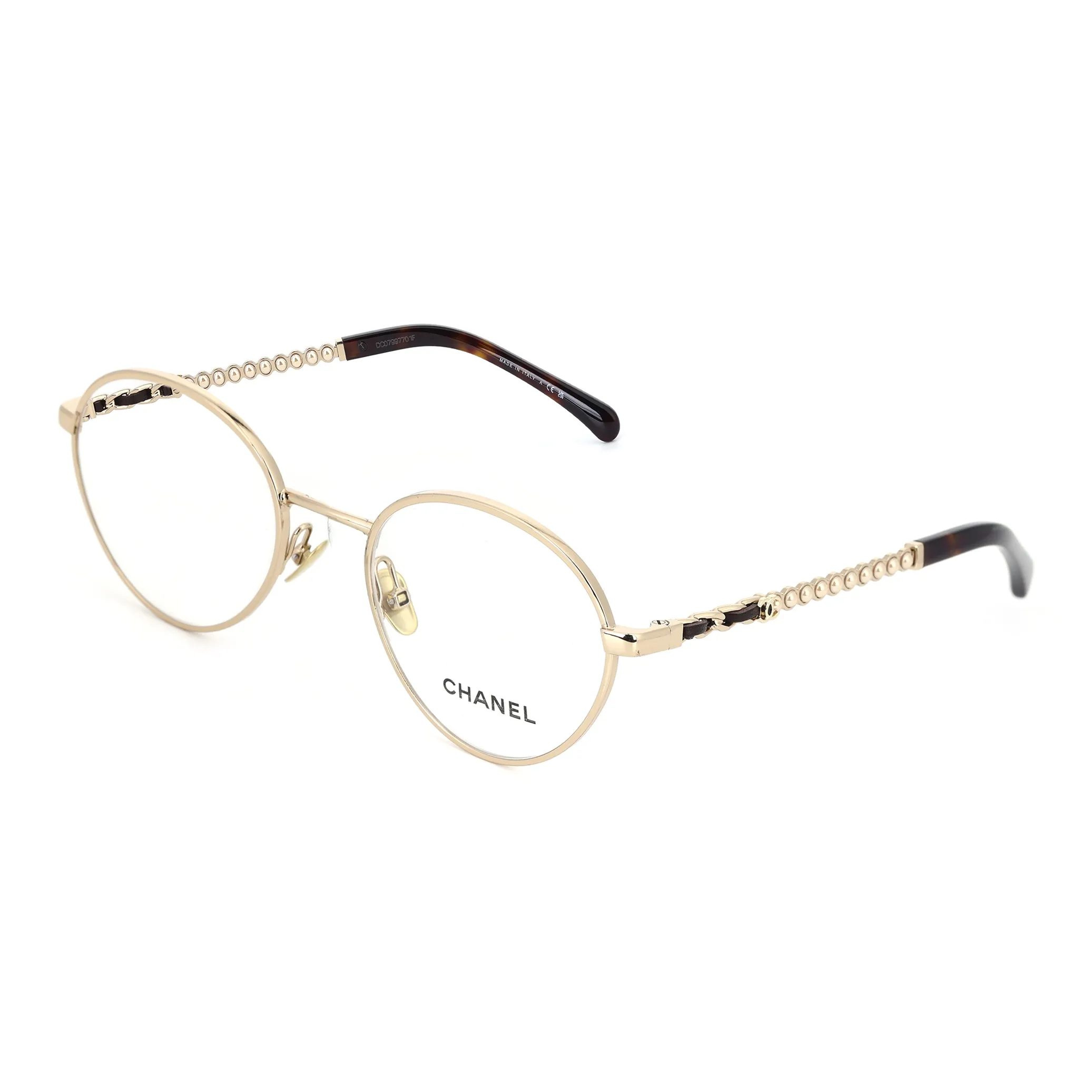 CHANEL Alloy Round Eyeglass Frames Unisex