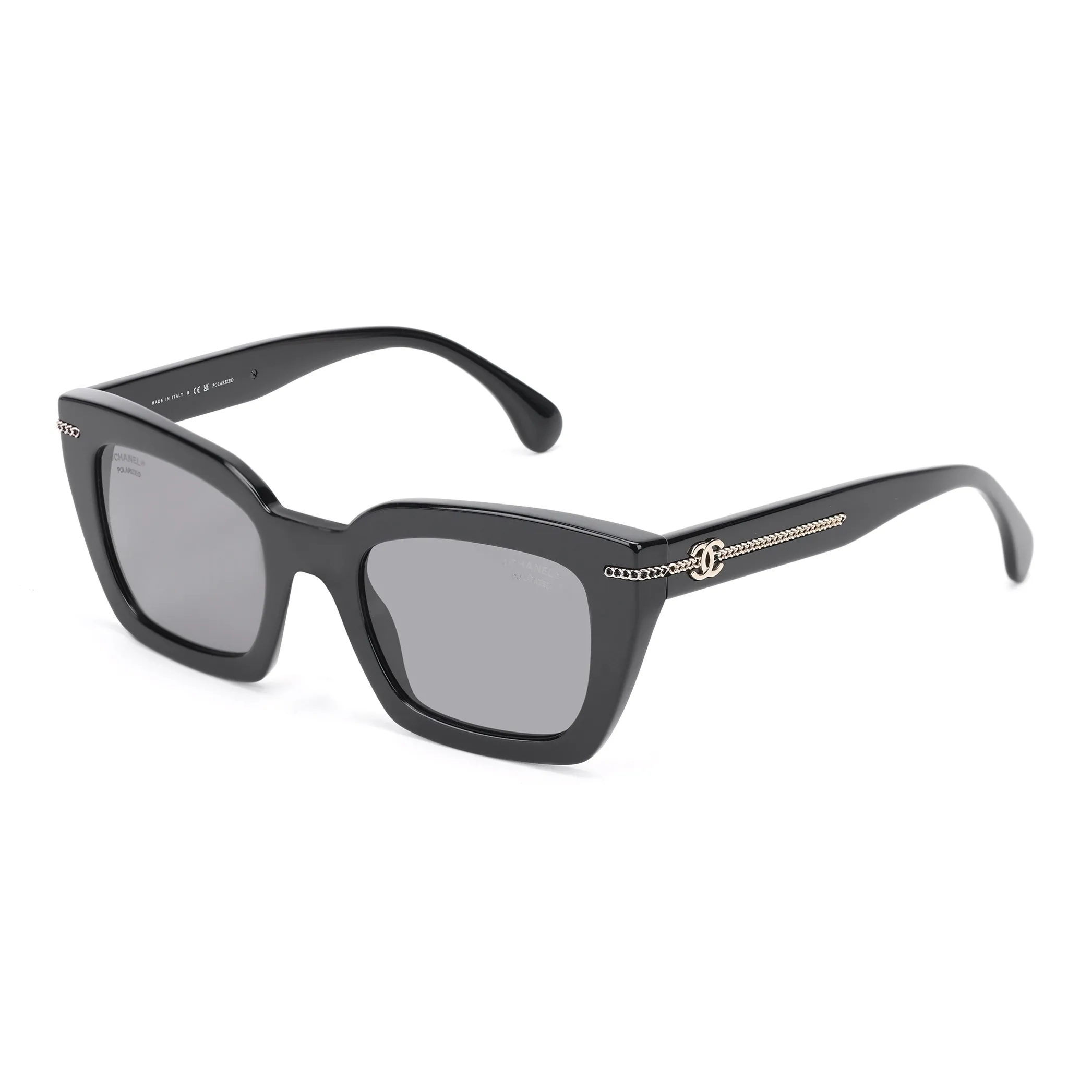 CHANEL Square Chain Polarized Sunglasses
