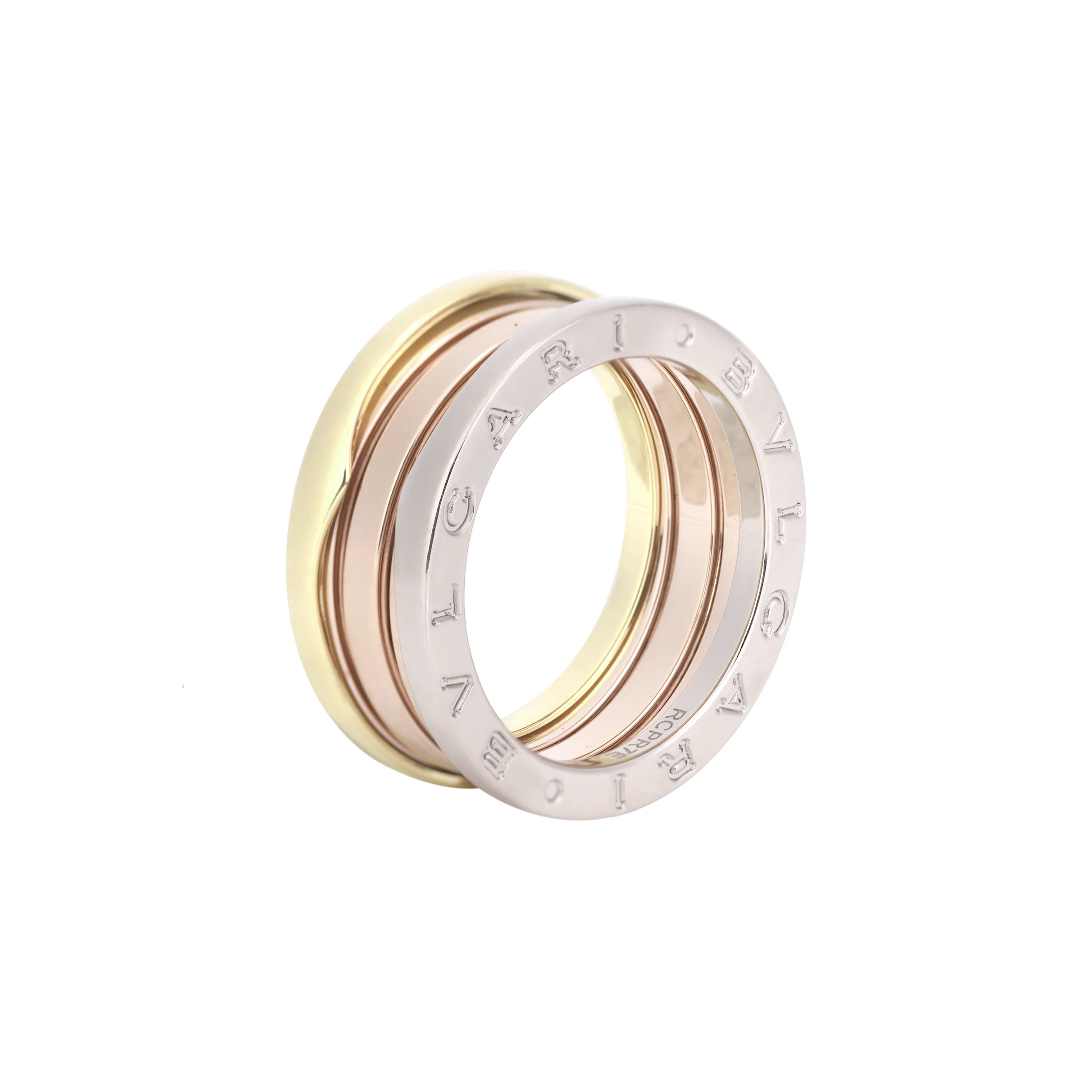 BVLGARI 18K Rose Gold, White Gold Rings Women's Multicolor