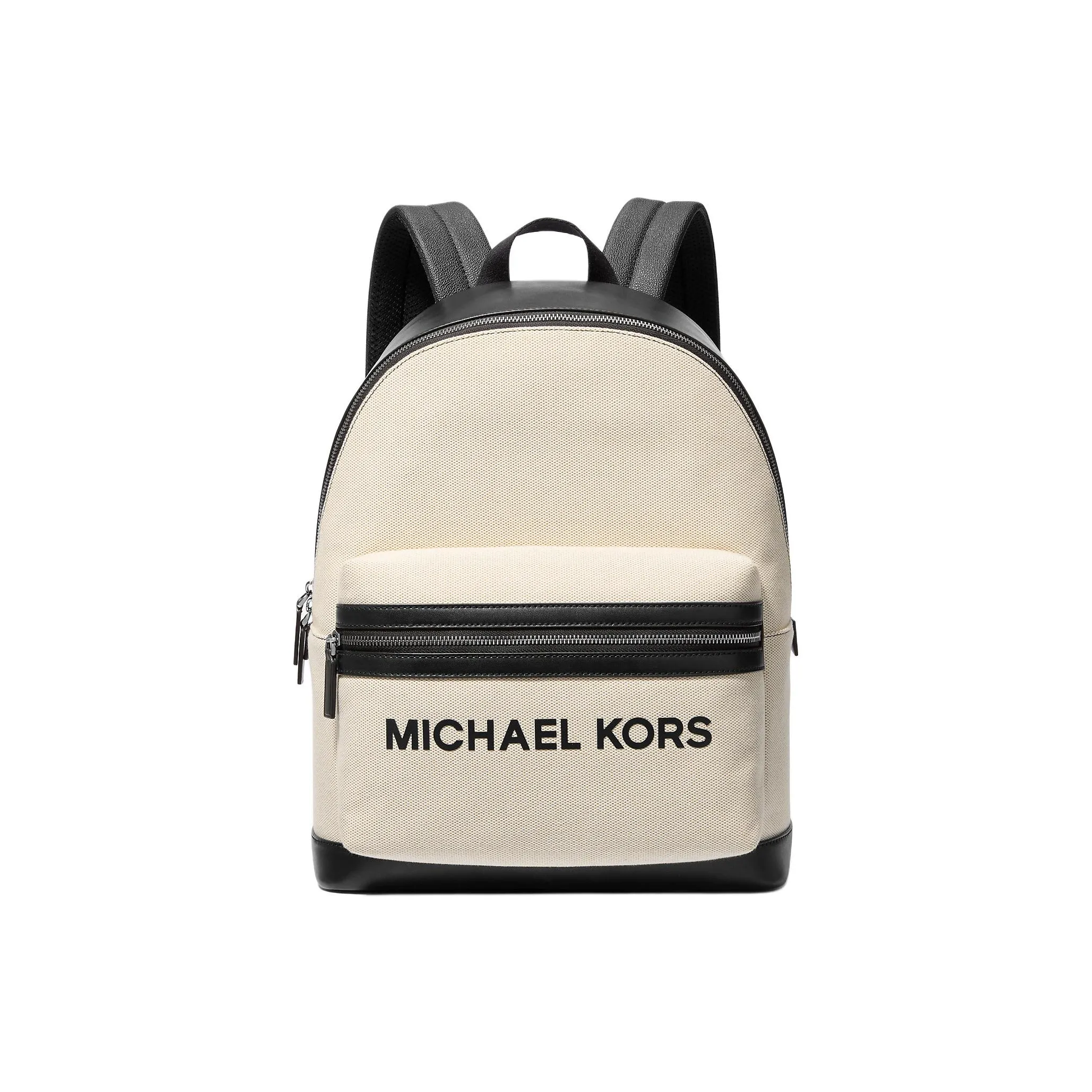 MICHAEL KORS COOPER Cotton With Polyester Backpack Men's Natural & Black