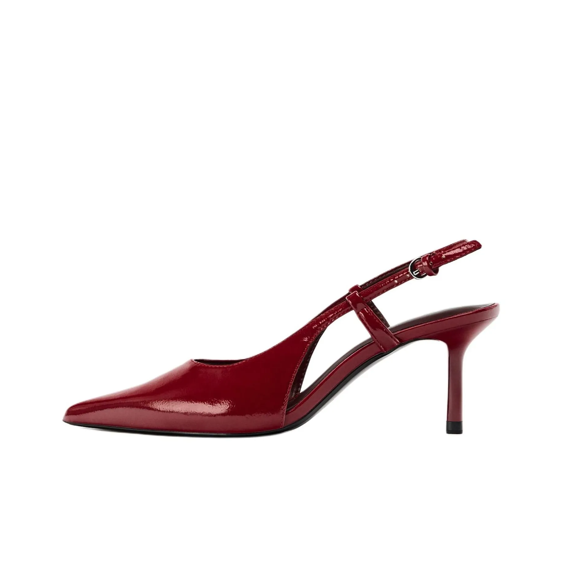 ZARA Slim Heel High Heels 7.5cm Women's Red