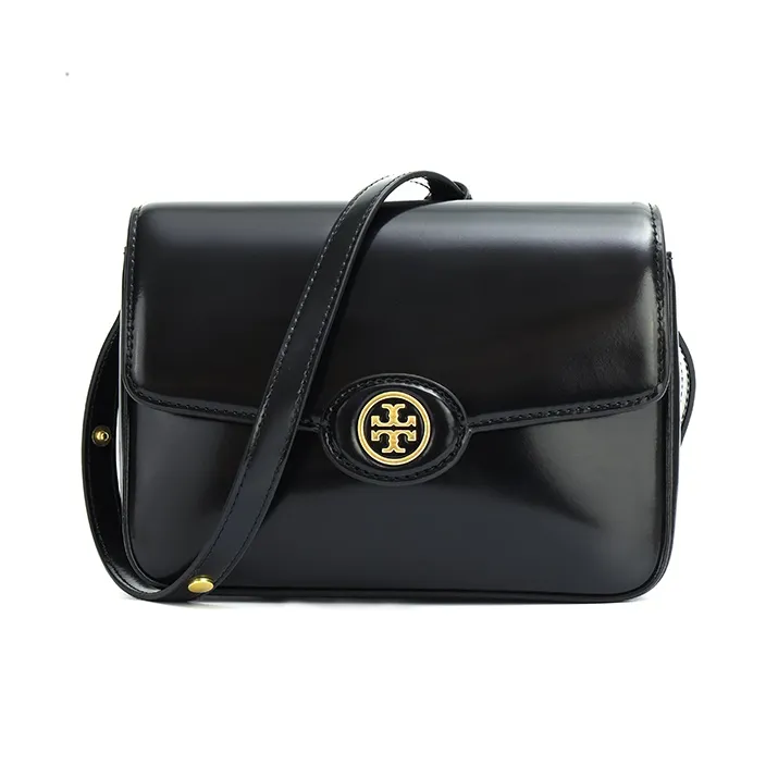 TORY BURCH Robinson Patent Leather Crossbody Bag Shoulder Bag Women's Black