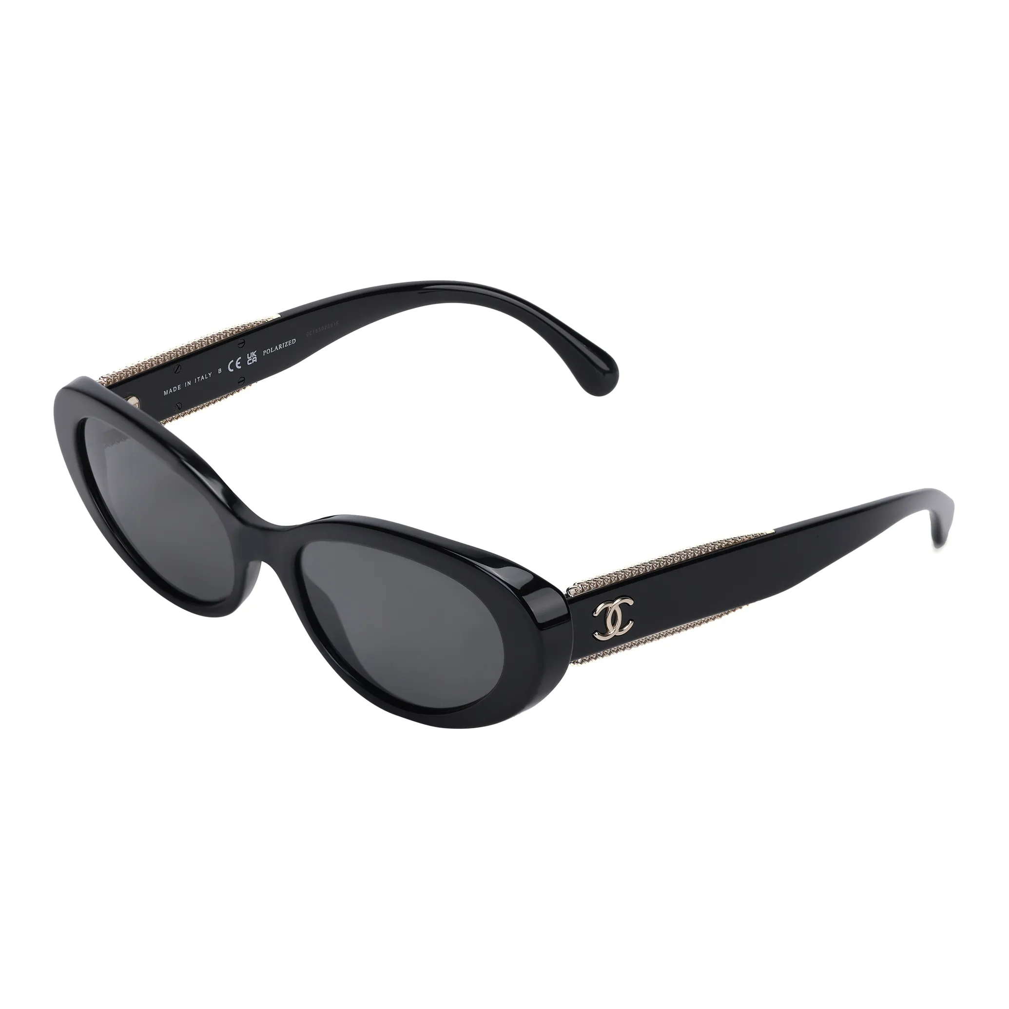 CHANEL Oval Polarized Sunglasses