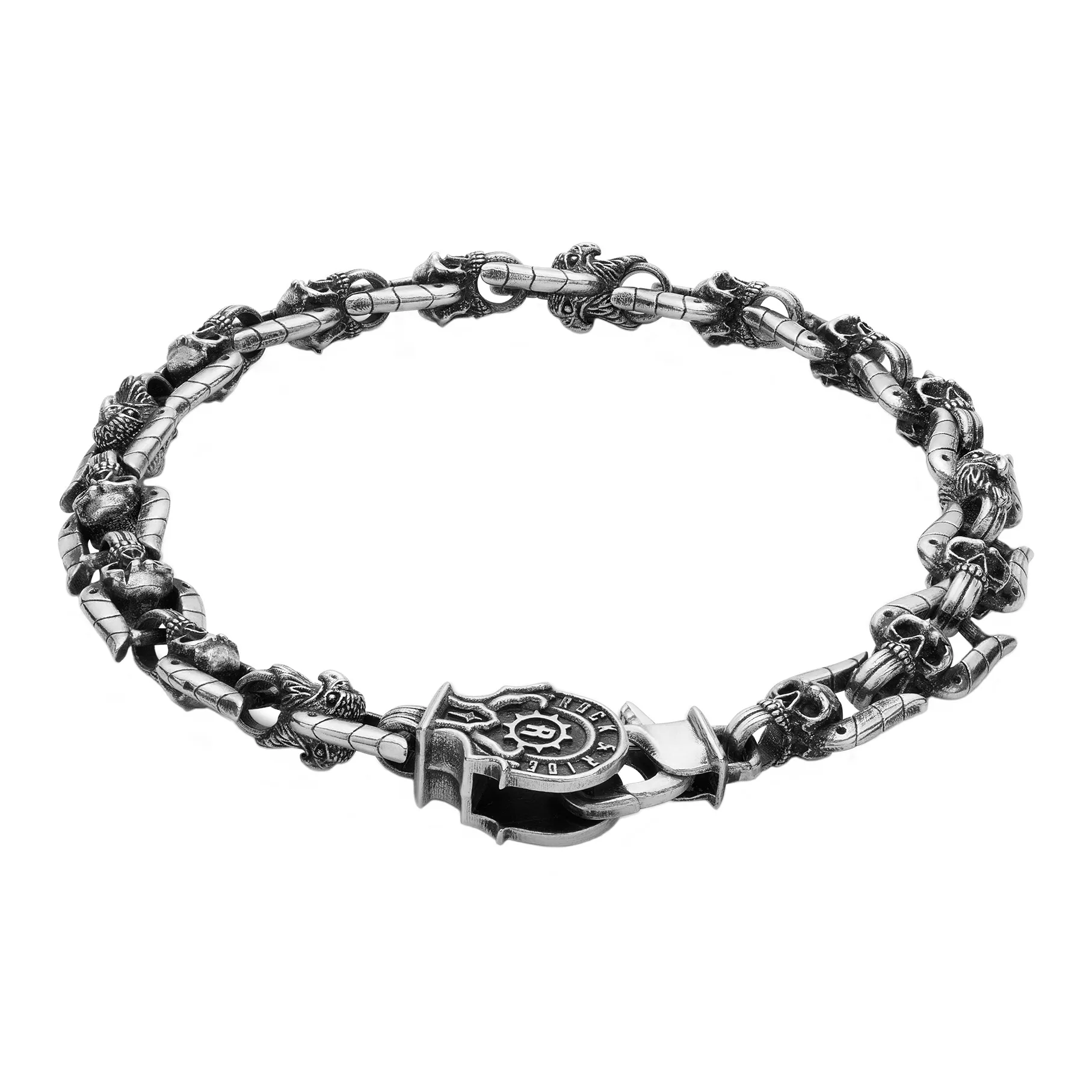 ROCK&RIDE 925 Sterling Silver Bracelets Men's