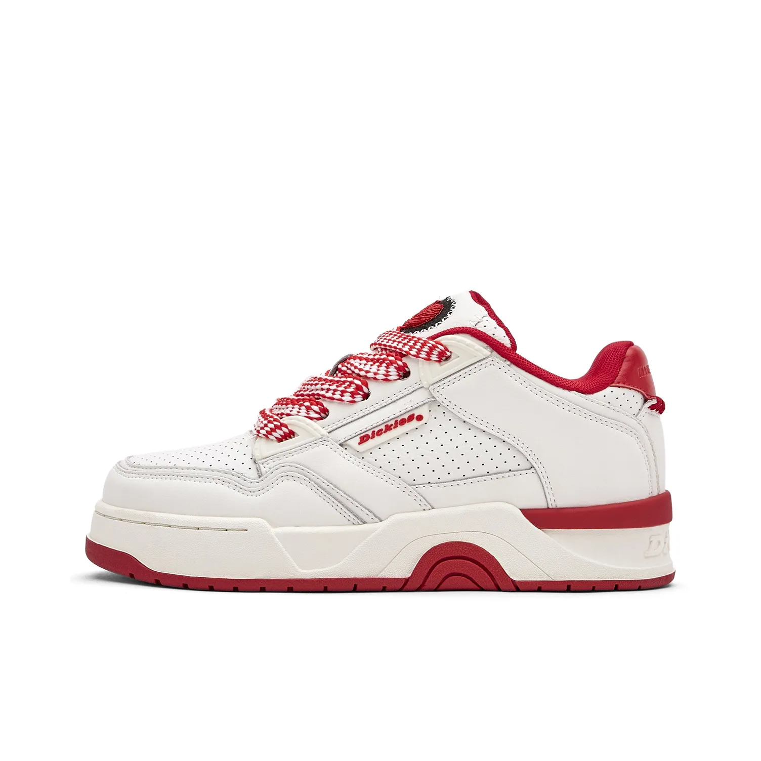 Dickies Low-Top Skateboard Shoes Unisex White Red