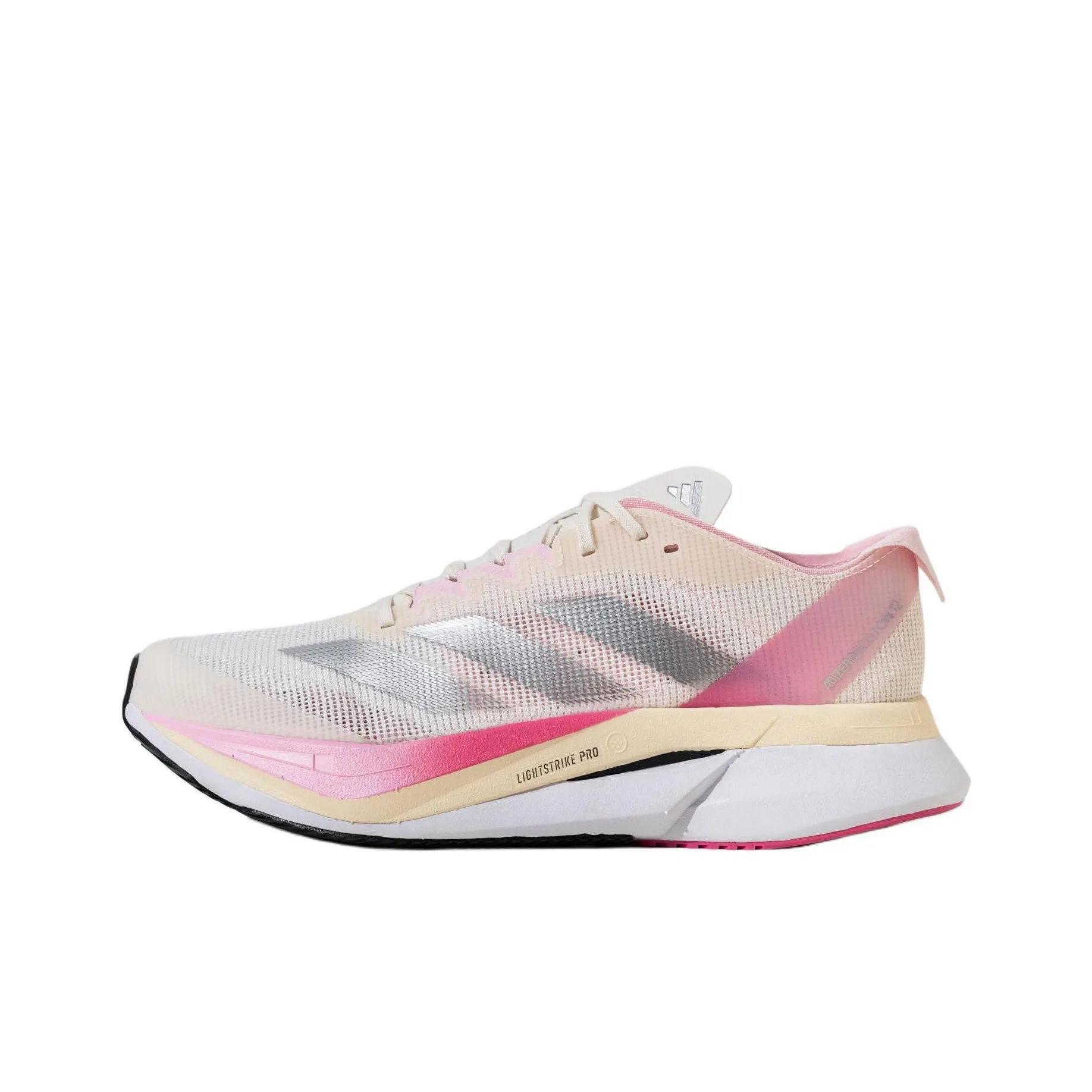 Adidas Adizero Boston 12 Беговые кроссовки Низкий топ Светло-розовый Унисекс