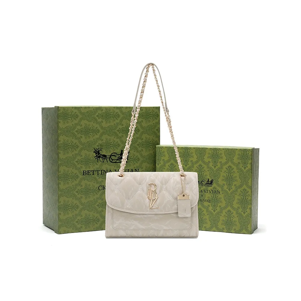 BETTINA VIVIAN ПУ (полиуретан) Сумка через плечо Стандартная Женская Бежевая Абрикосовая