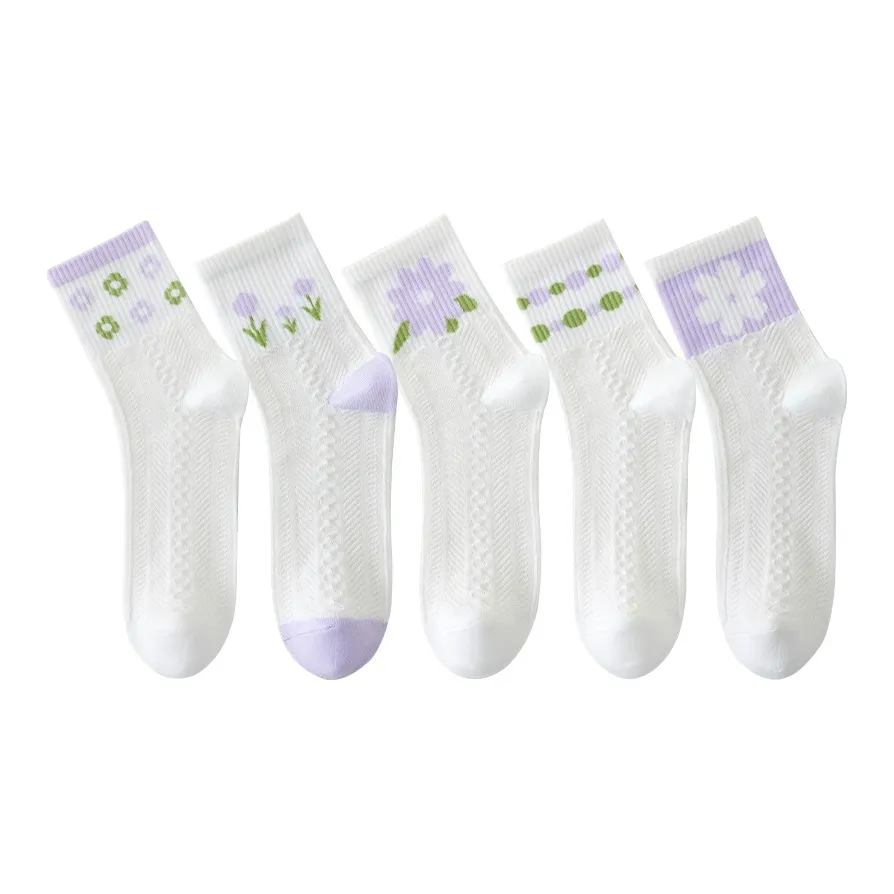 MIIOW Mid-Calf Socks Women's 5 Pack