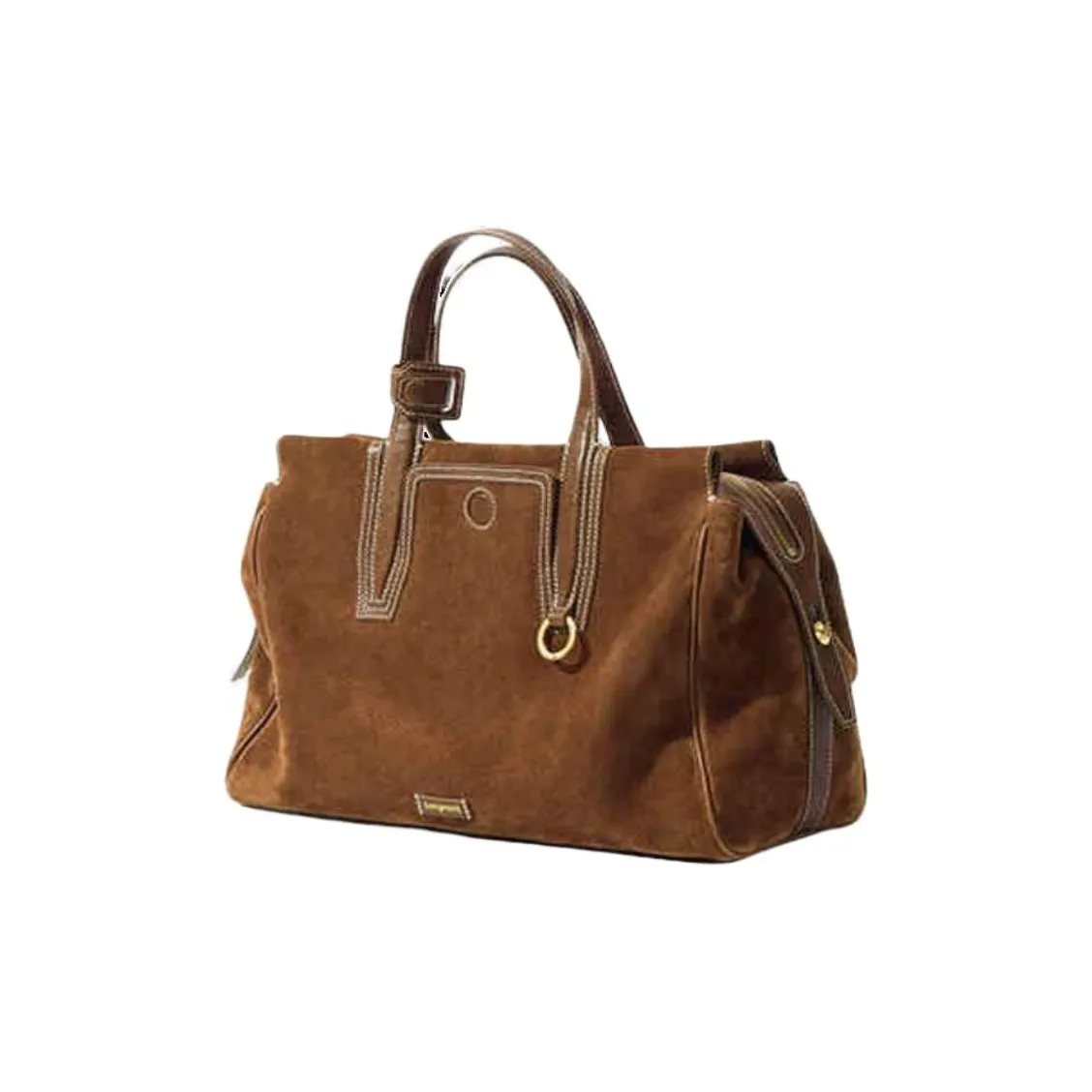 Songmont Cow Leather Shoulder Bag, Crossbody Bag, Handbag Trumpets Unisex Sandalwood Brown