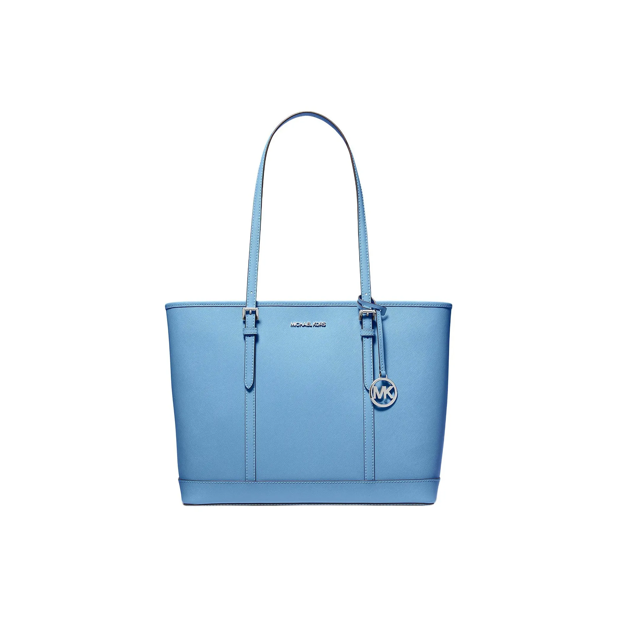 MICHAEL KORS Jet Set Travel Leather Tote Bag, Shopping Bag, Shoulder Bag Large Women's Blue
