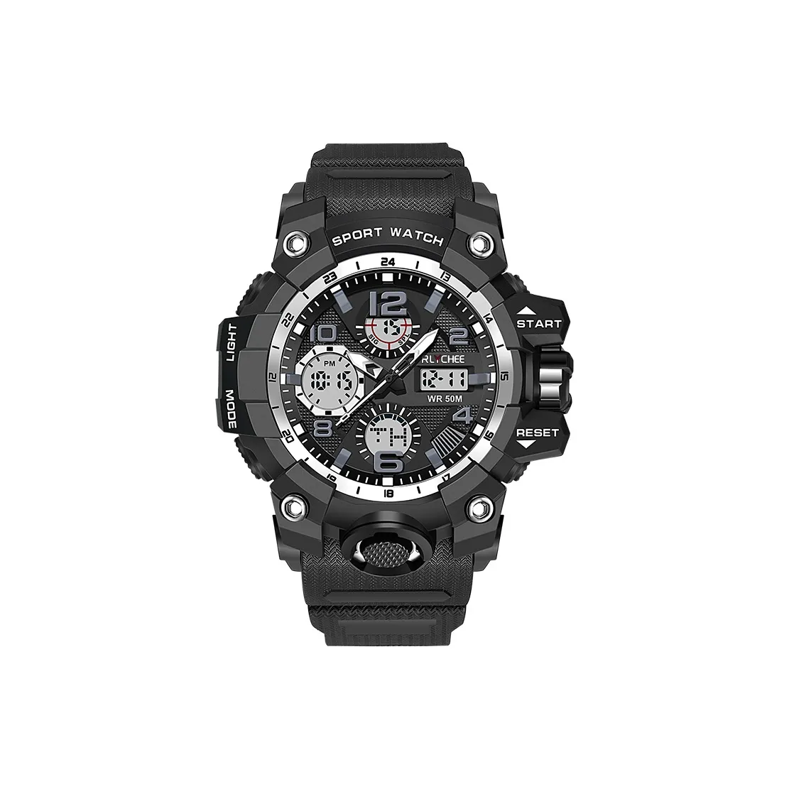 Rlychee Электроника Механизм Мужские часы 56мм*56мм*18мм Черный