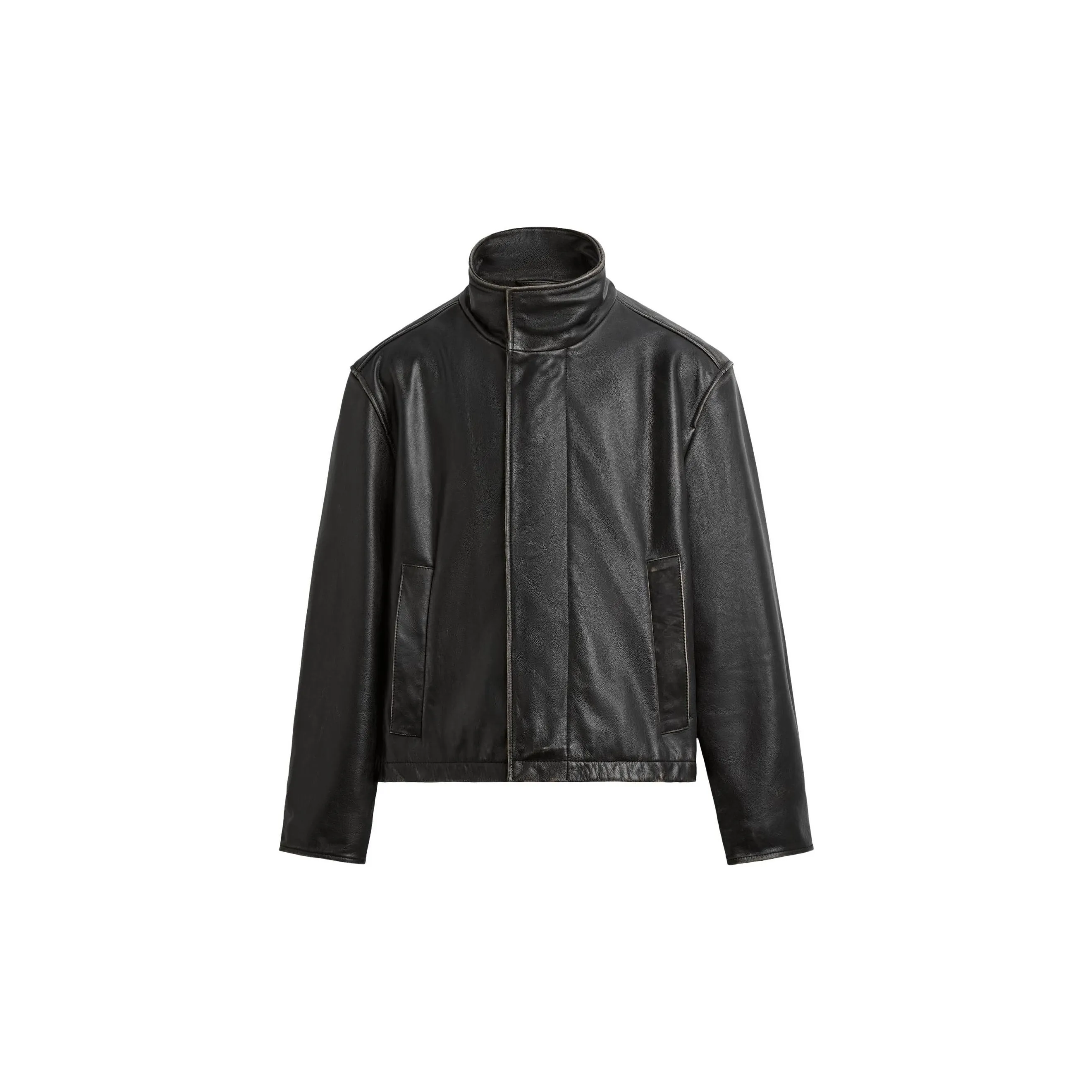ZARA Leather Jacket Men's Brown