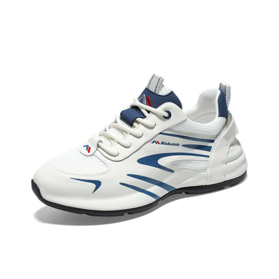 KOLUMB Slip Прочный Устойчивый к Износу Дышащий Низкий Топ Casual Мужской Белый Синий