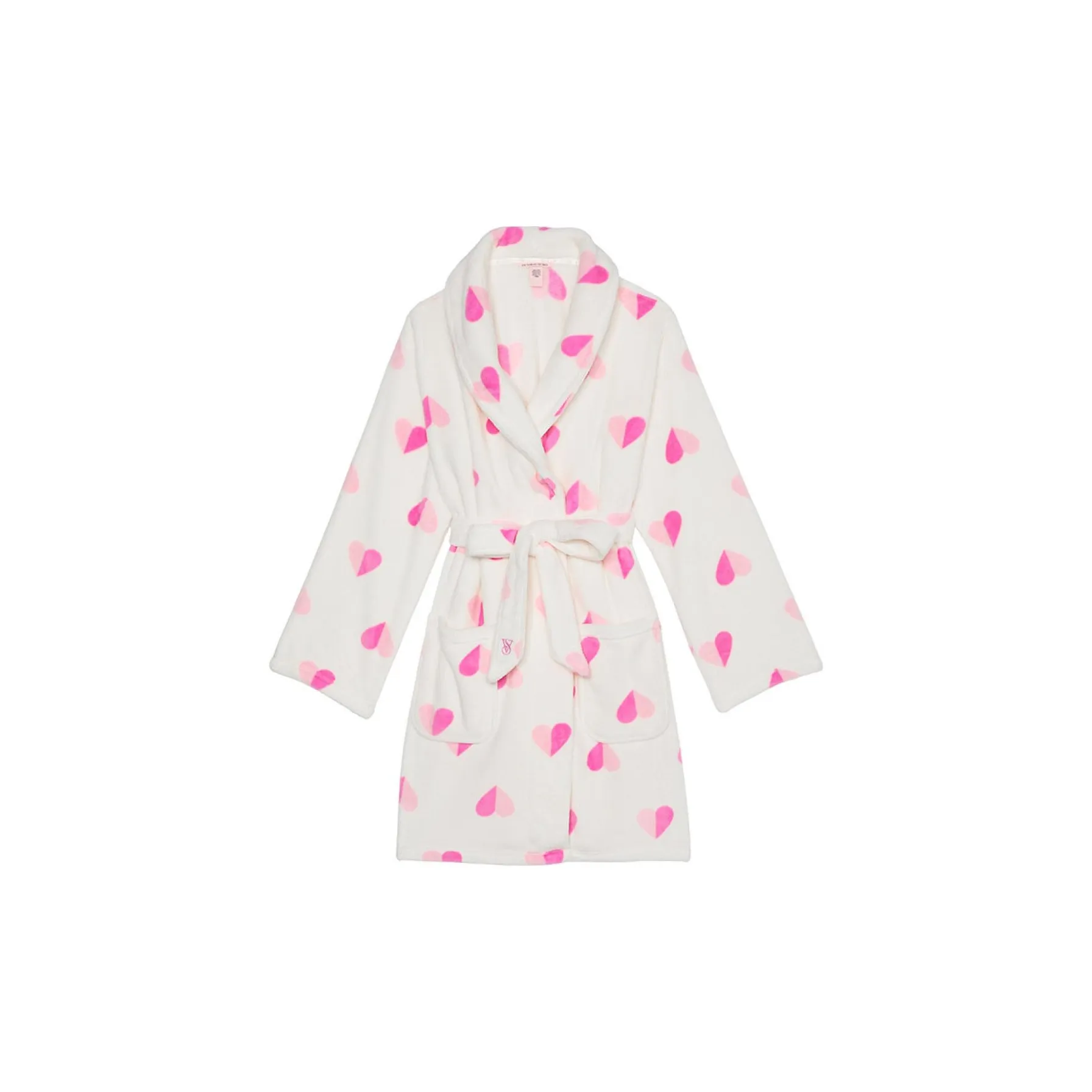 Victoria's Secret Night Robe Женская Белая Подкладочная ткань Розовый Сердце