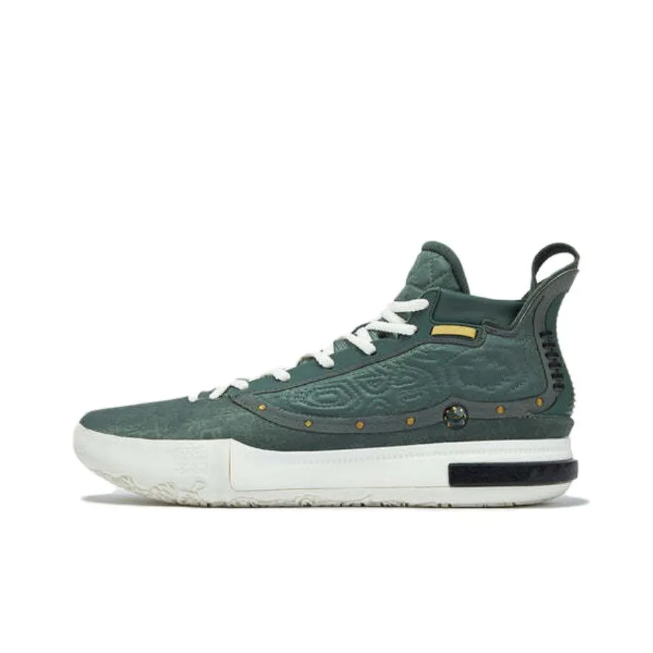 361° Joker Yokei Generation One Cushioning, Abrasion Resistant, Height Increasing High Top Basketball Shoes Men's Green