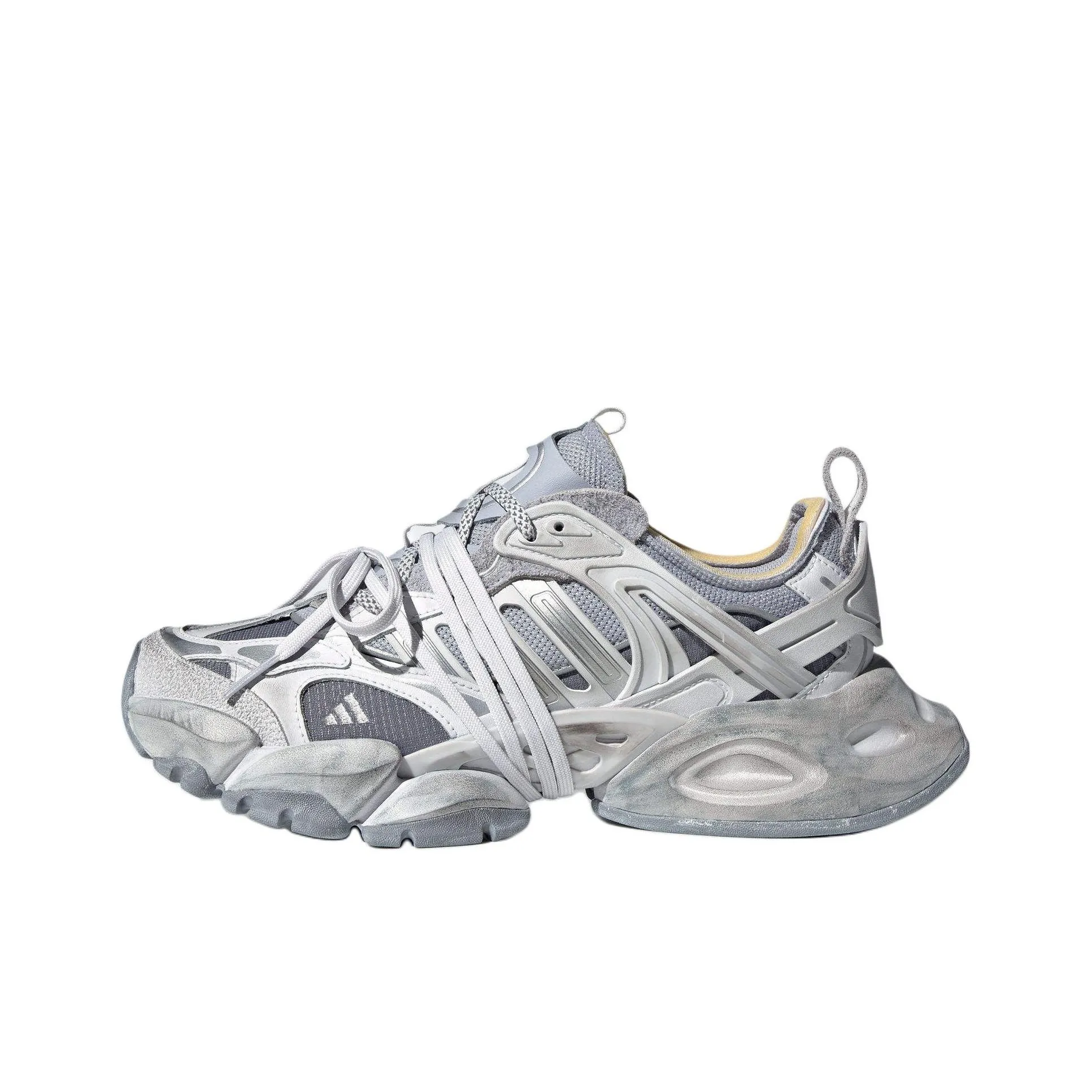 Adidas XLG RUNNER DELUXE Anti Slip Wear Resistant Low Top Chunky Sneakers Unisex Gray