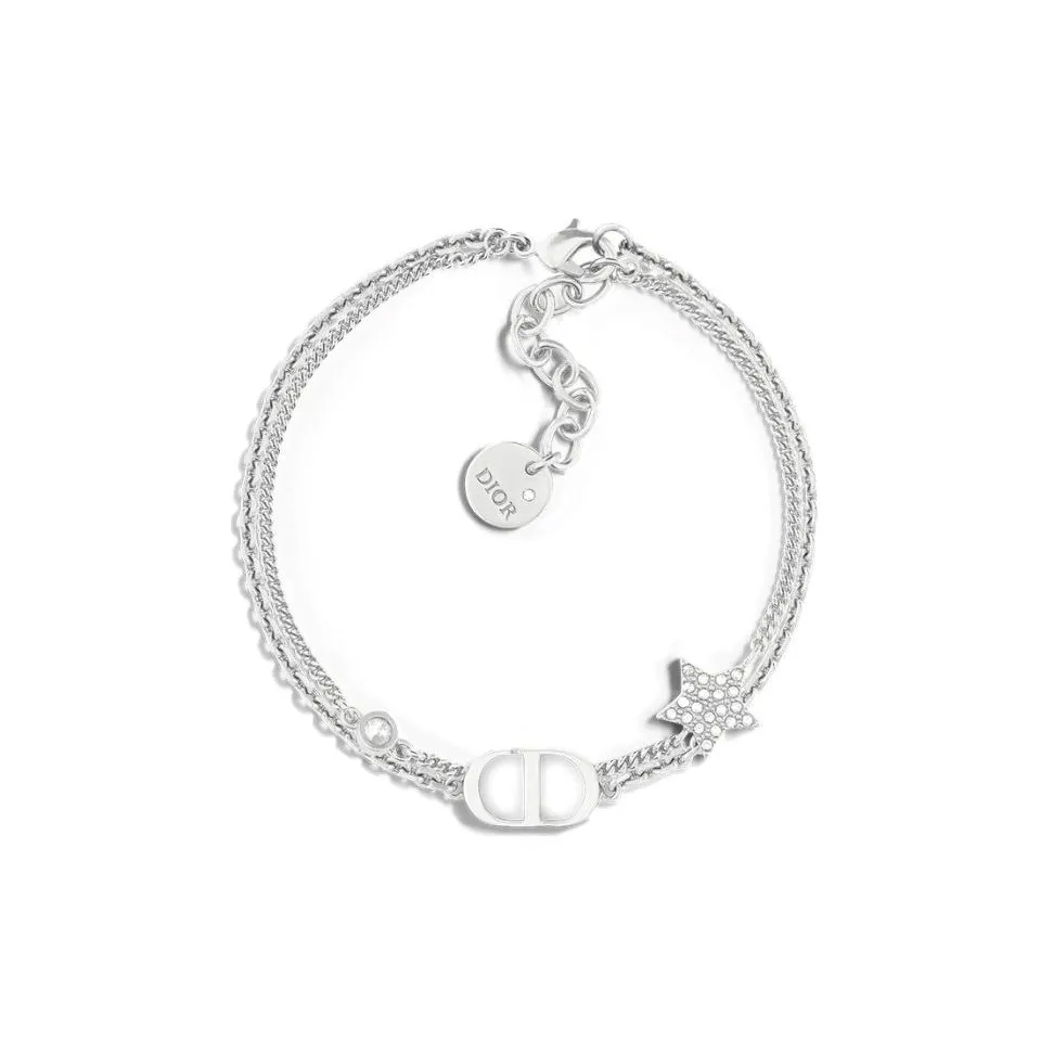 DIOR Faux Crystal, Metal Bracelets Women's Silver