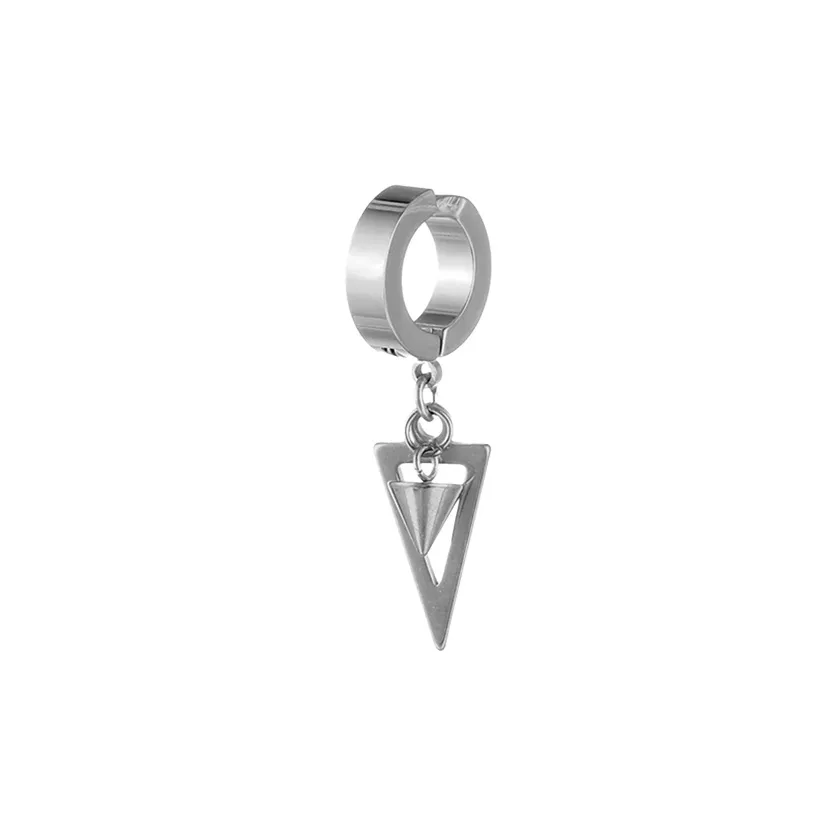 QIANFANGDAHUANGYE Titanium Steel Clip-On Earrings Men's