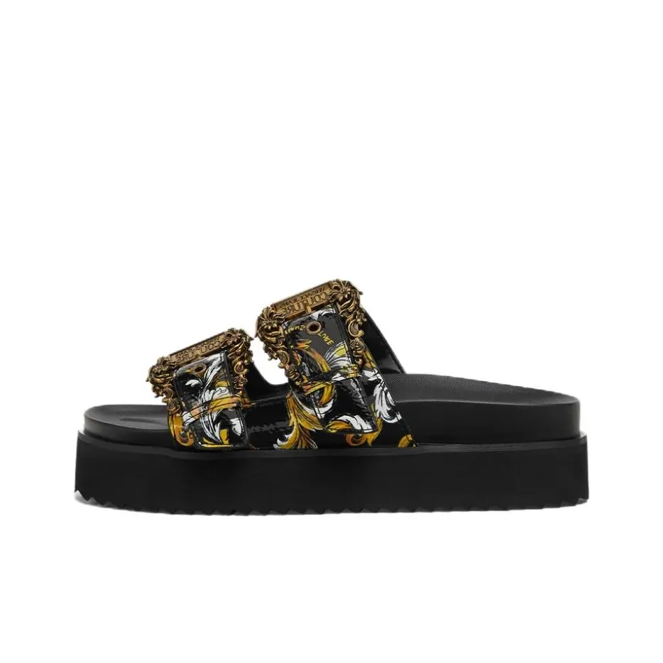 VERSACE JEANS COUTURE Шлепанцы Женские Черный Золото