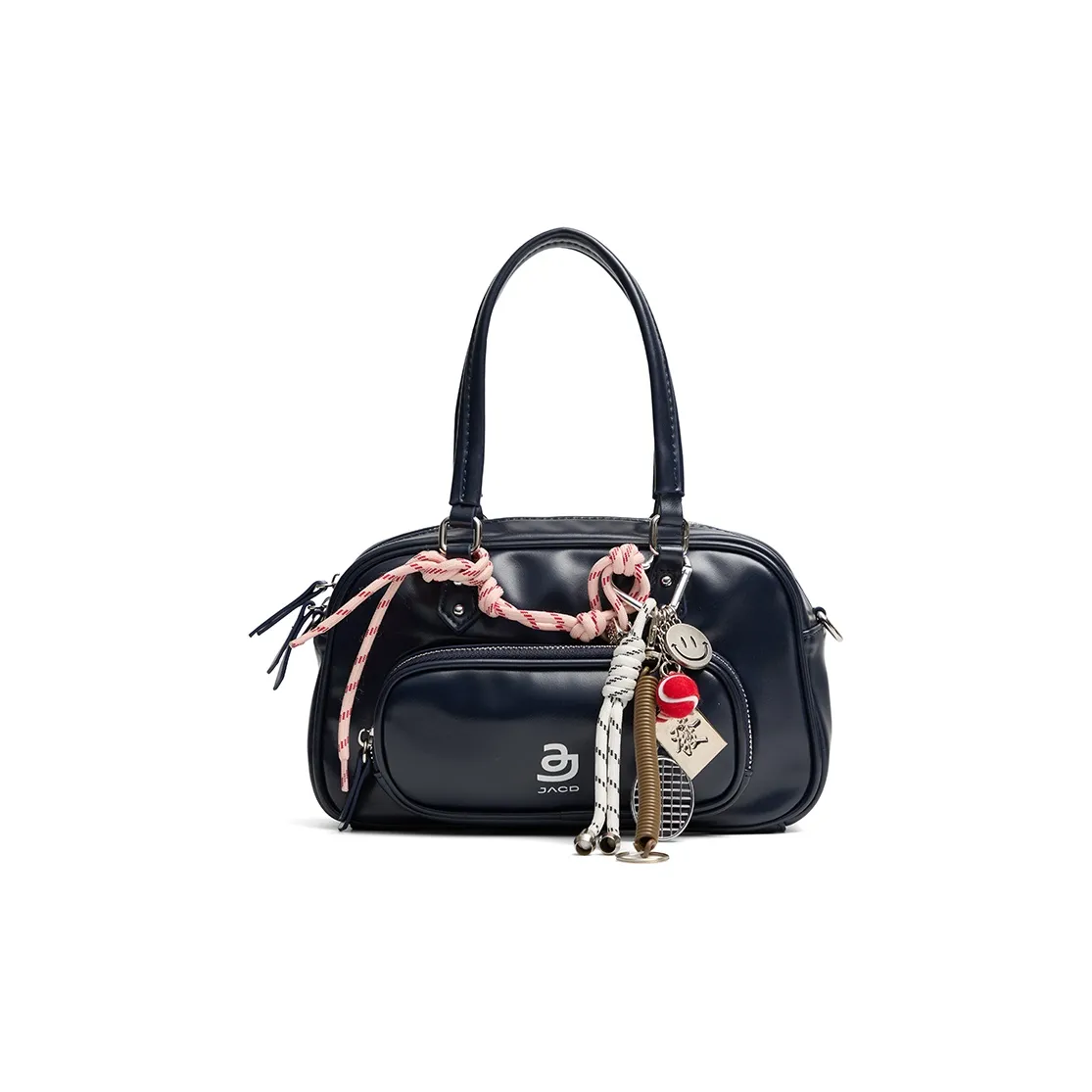 JACD PU Handbag, Shoulder Bag, Crossbody Bag Trumpets Women's Midnight Blue/Optical White/Azure Yellow