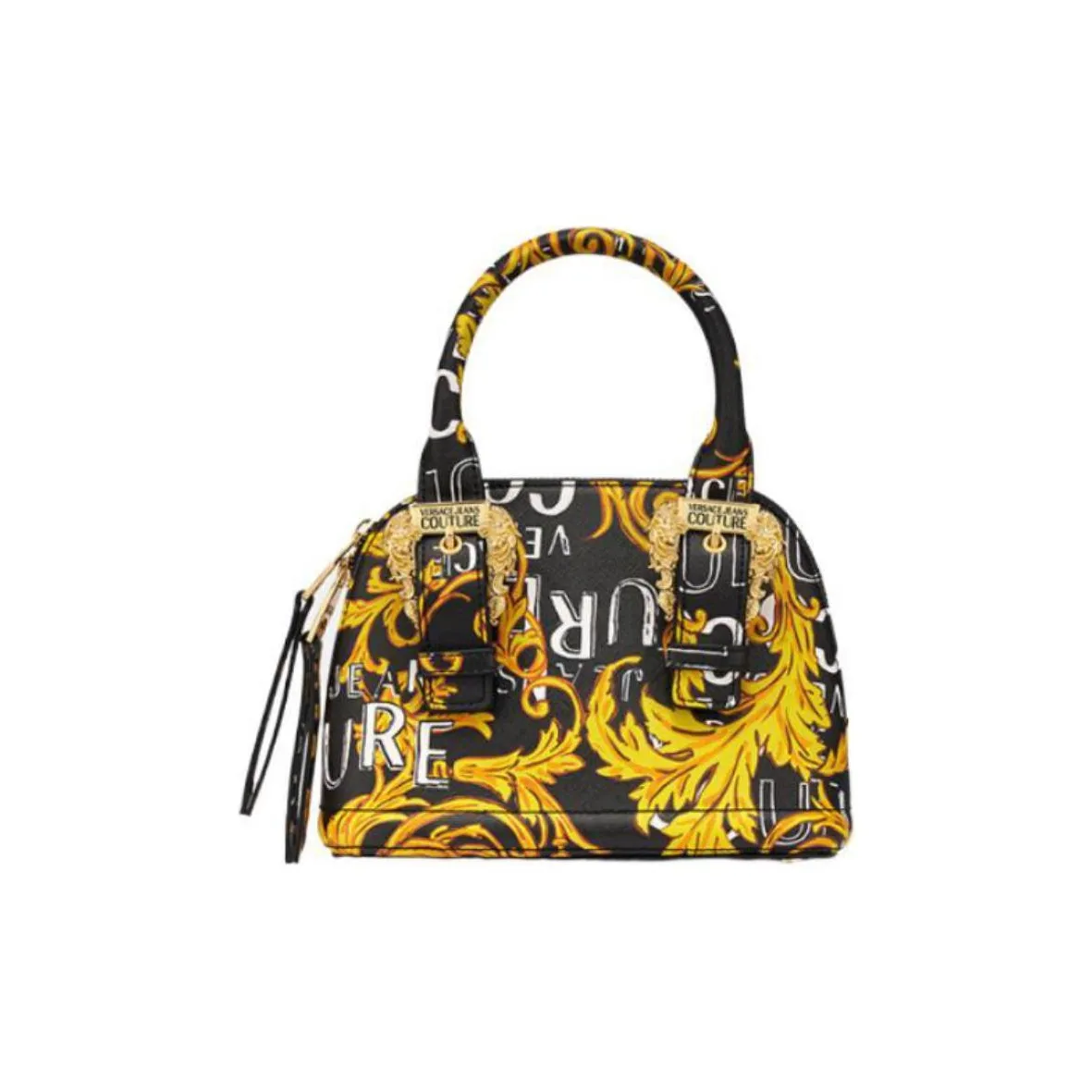 VERSACE JEANS COUTURE Искусственная кожа Купольная сумка Средний размер Женская Черная